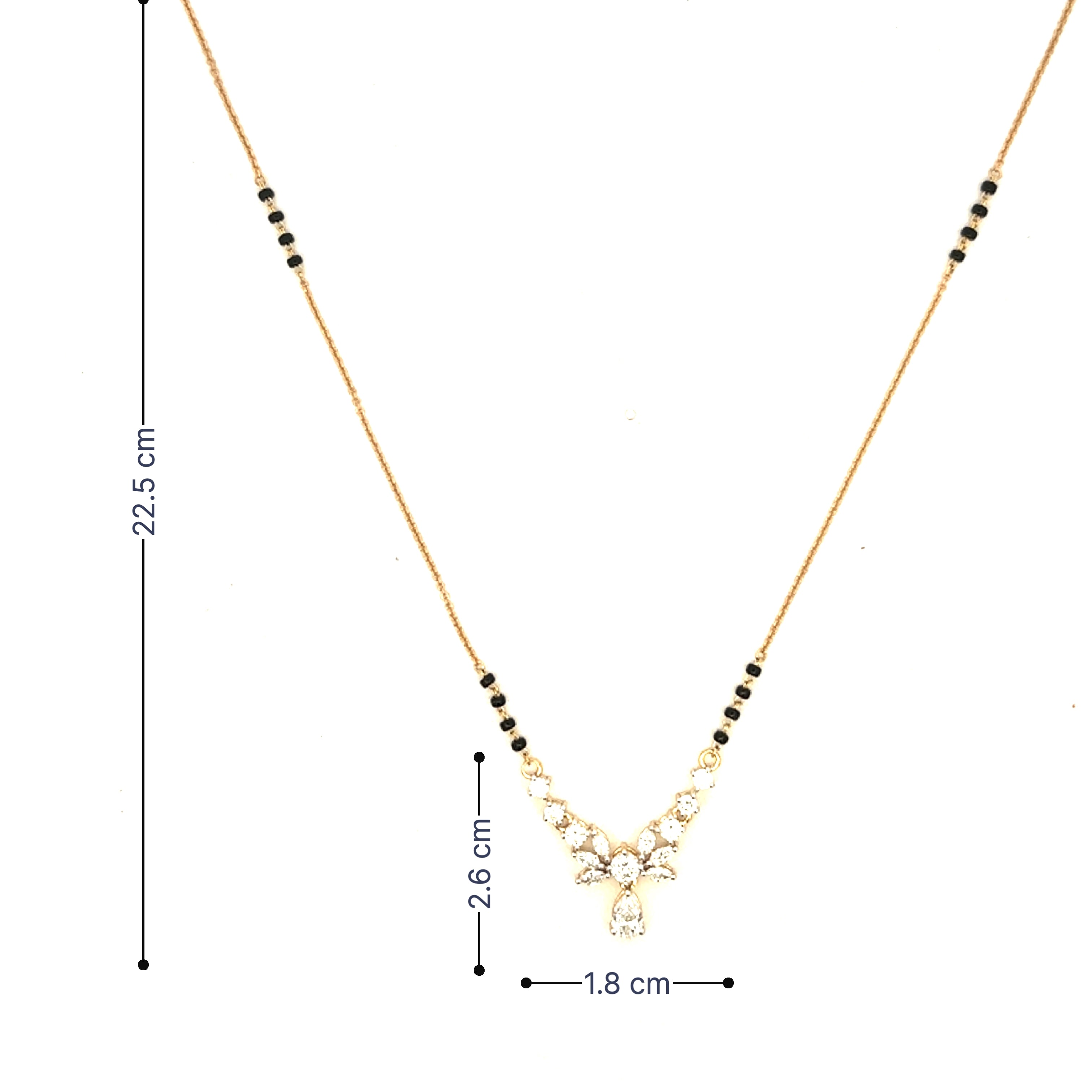 9K Lab Grown Diamond Mangalsutra