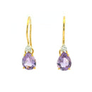 18K Lab Grown Diamond Colorstone Earrings