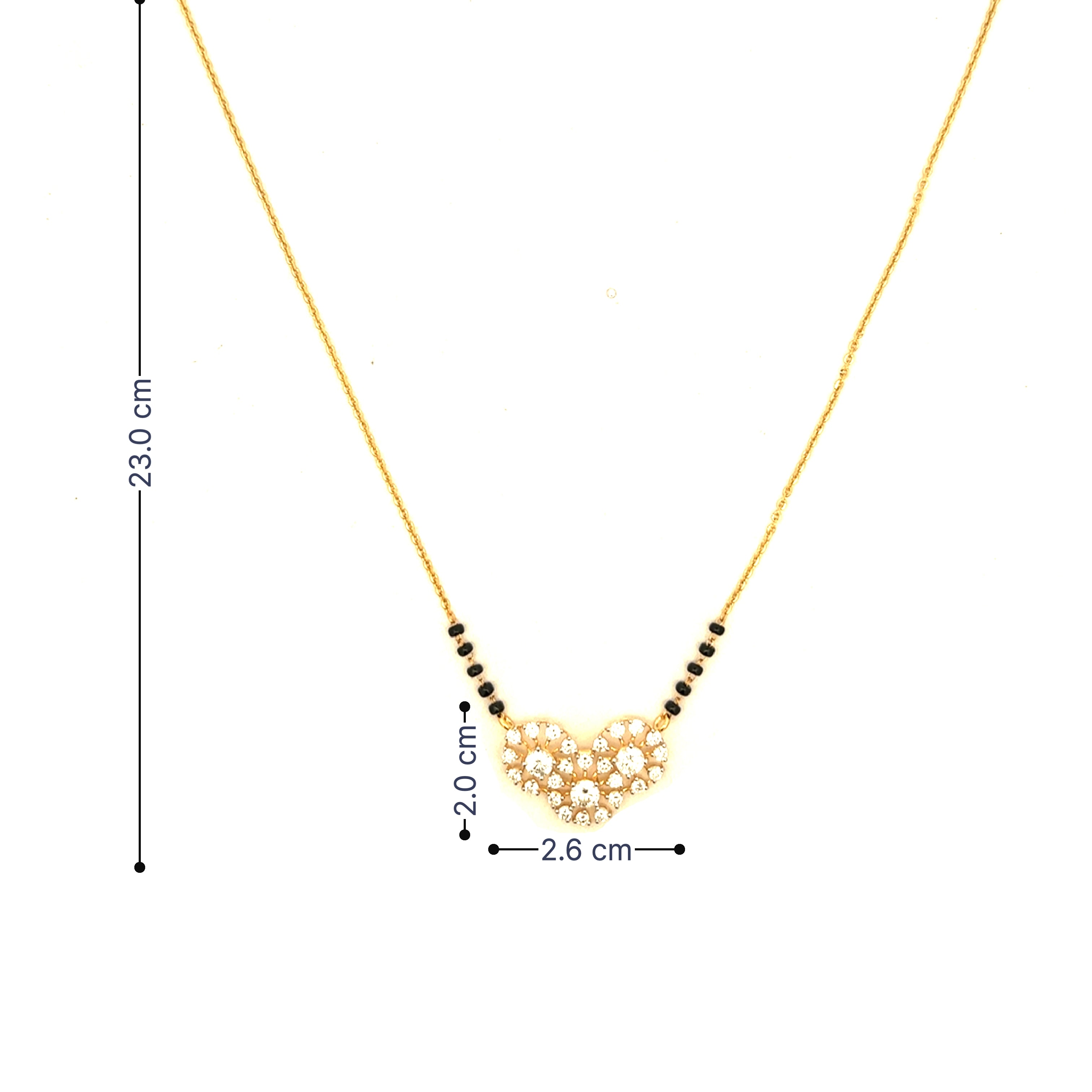 14K Lab Grown Diamond Mangalsutra