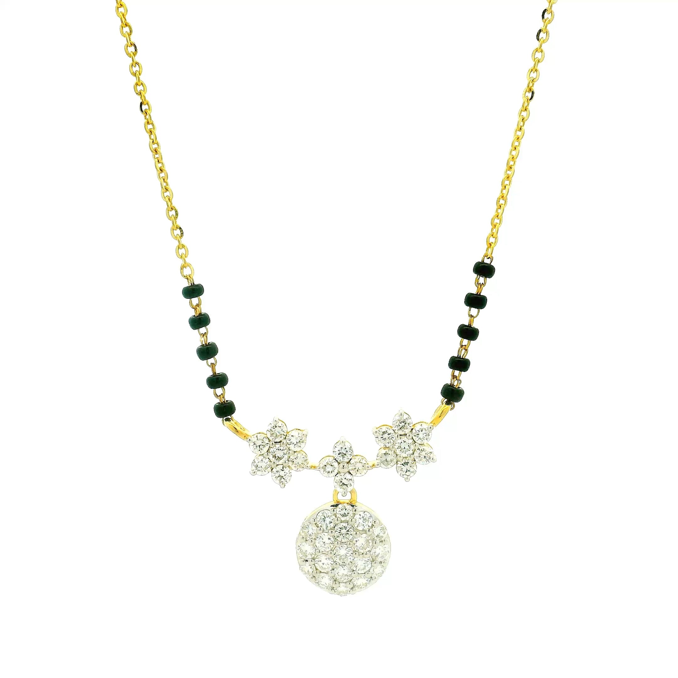 14K Lab Grown Diamond Mangalsutra