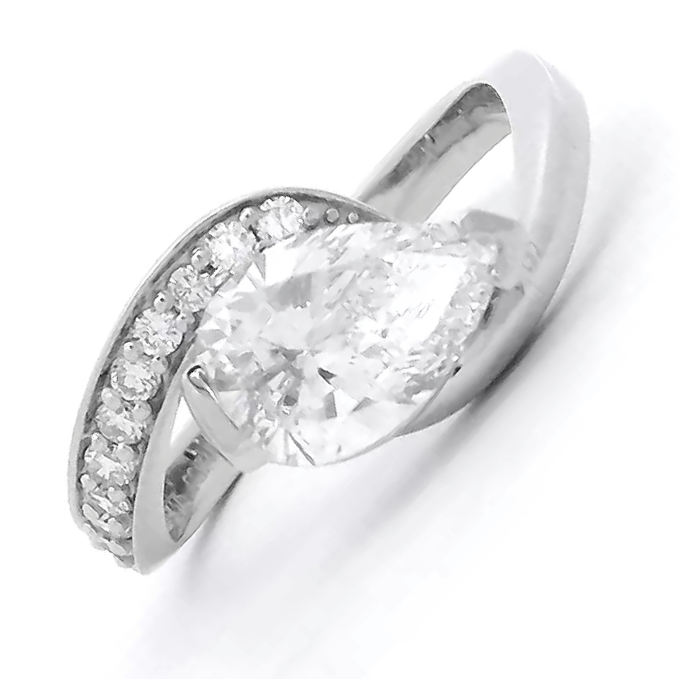 Enticing Swirl Lab Grown Diamond Ring