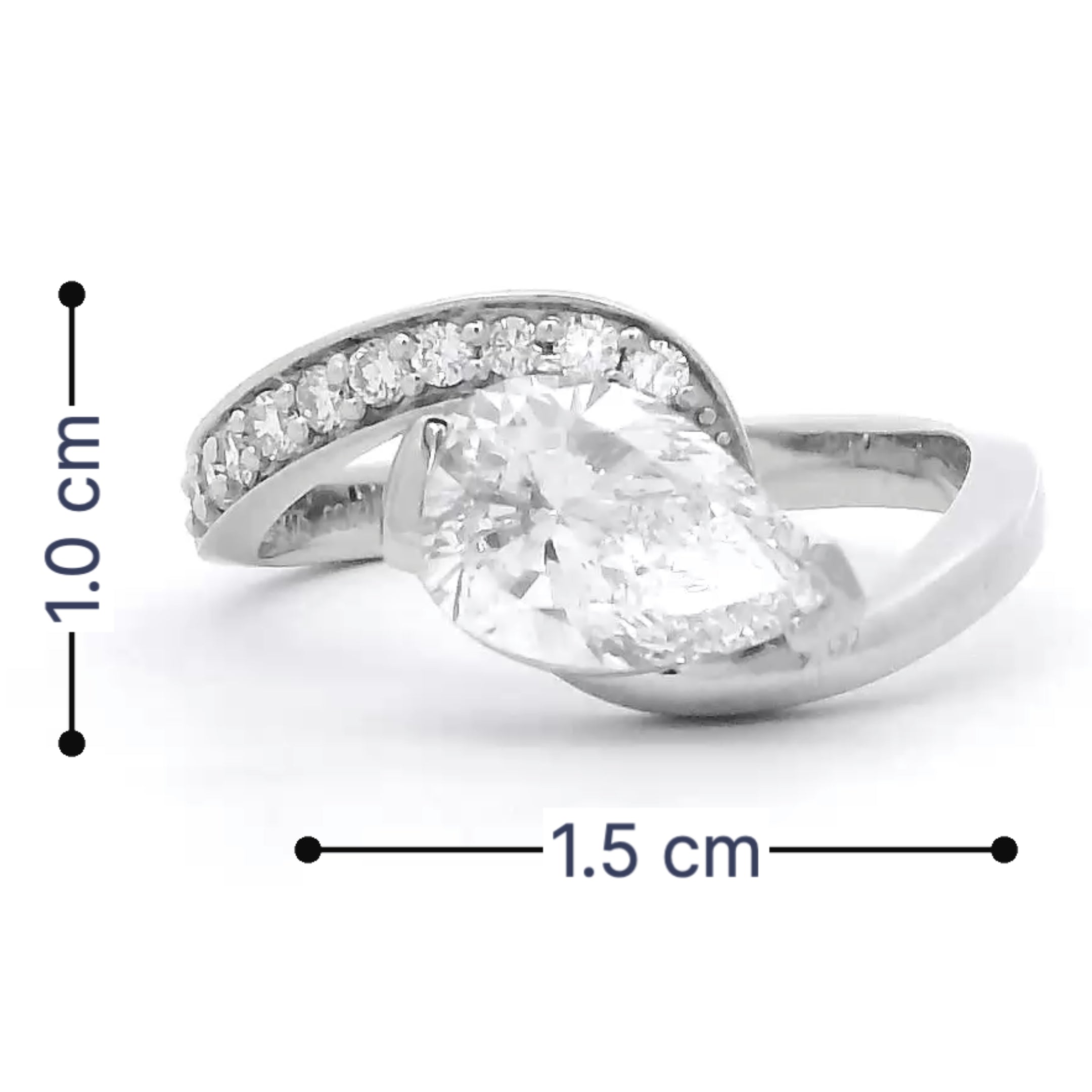 Enticing Swirl Lab Grown Diamond Ring