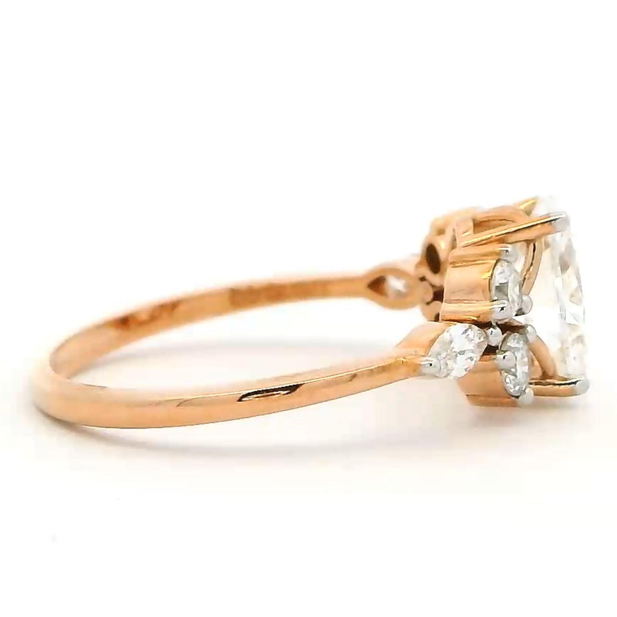 9K Lab Grown Diamond Ring For Women