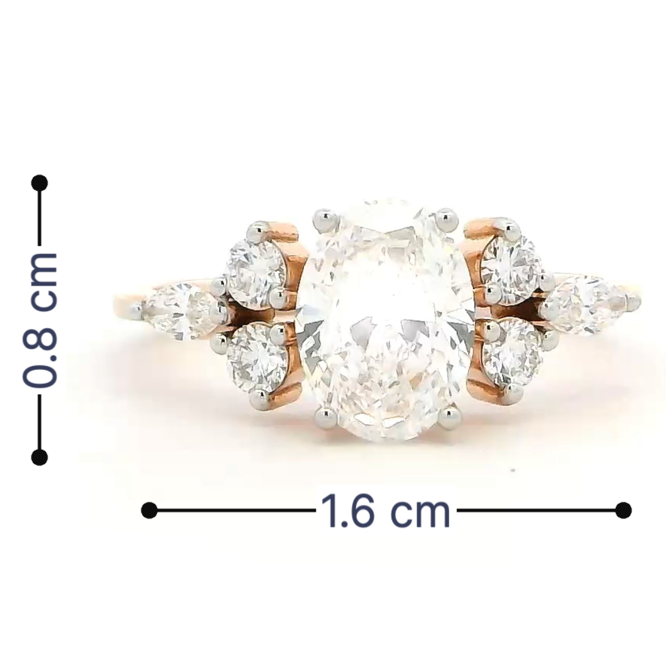 9K Lab Grown Diamond Ring For Women