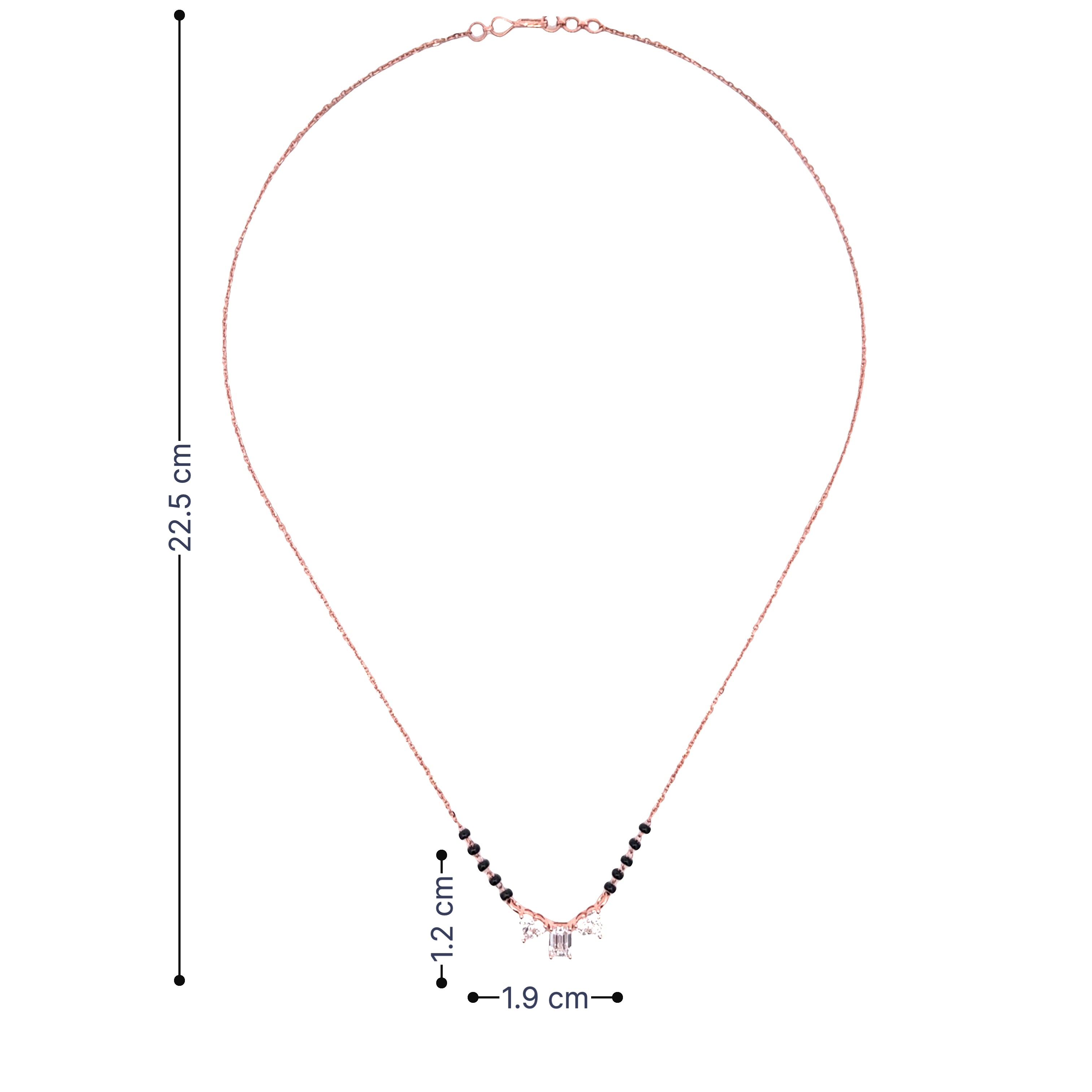 14K Lab Grown Diamond Mangalsutra