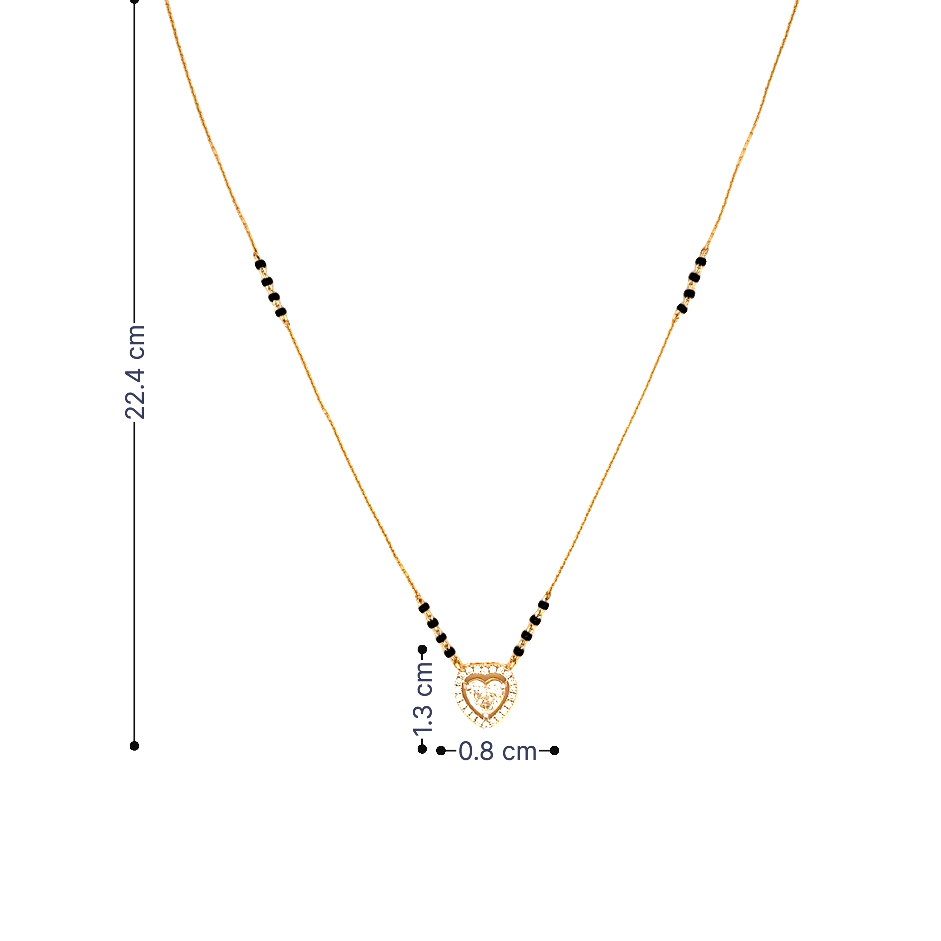 14K Lab Grown Diamond Mangalsutra
