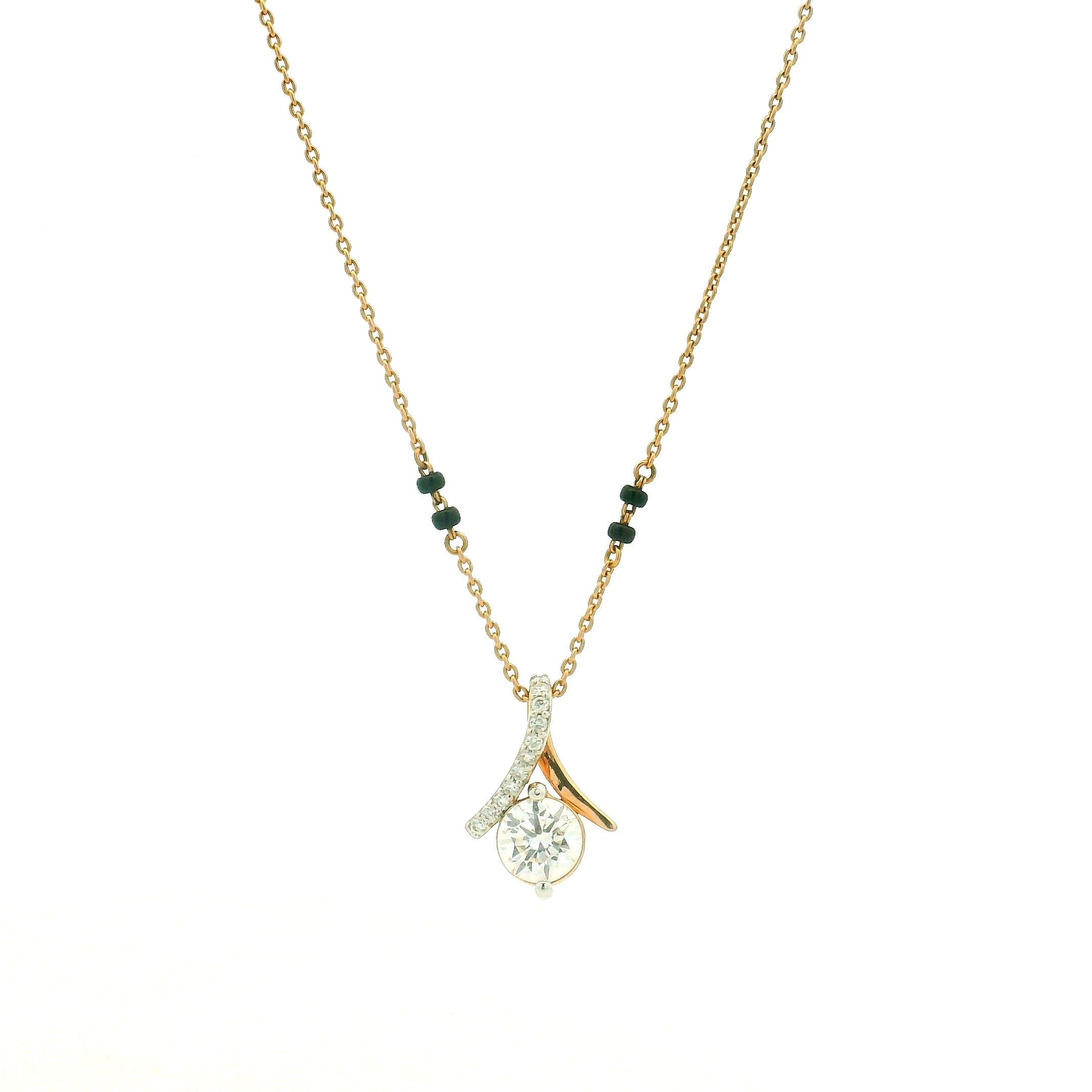 14K Lab Grown Diamond Mangalsutra