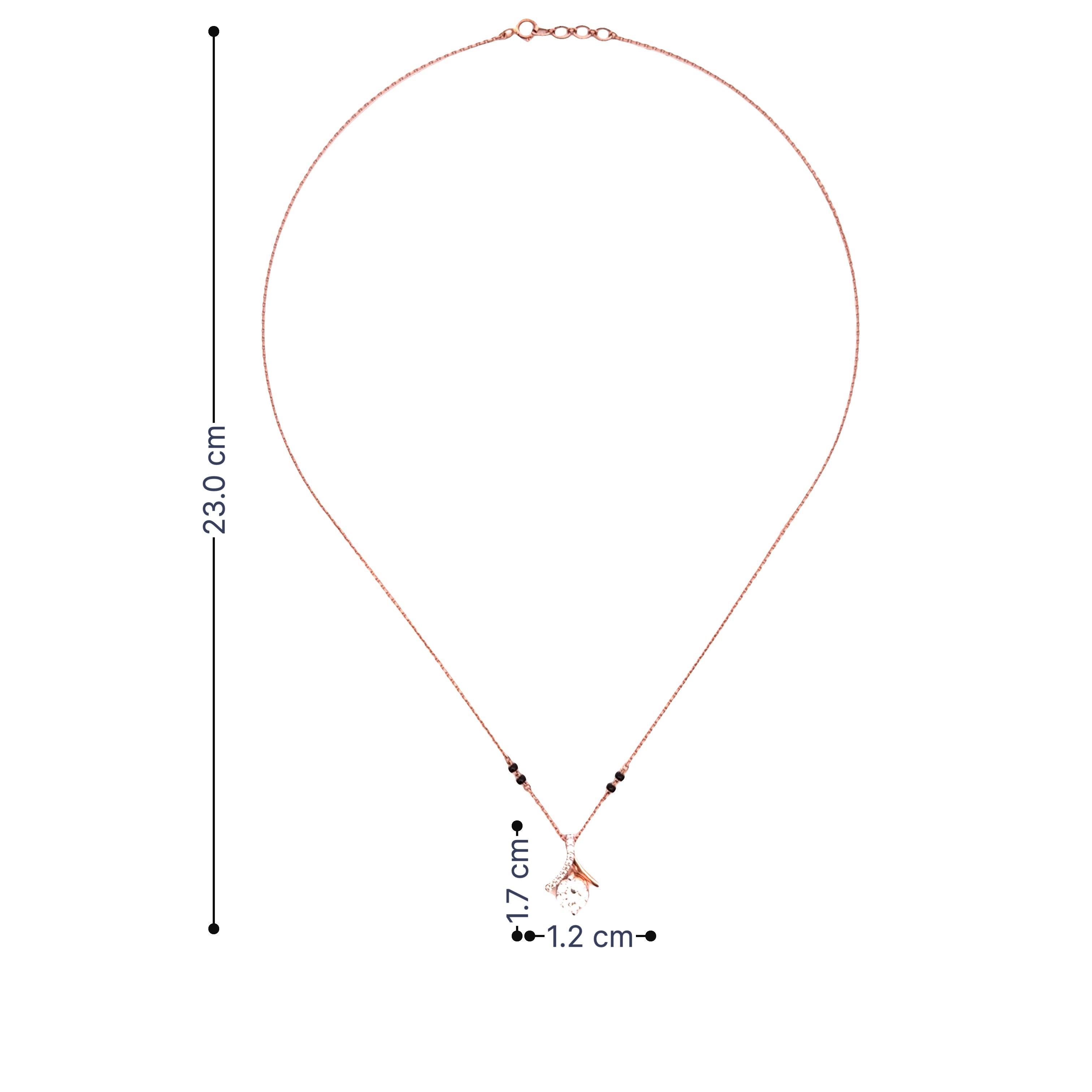 14K Lab Grown Diamond Mangalsutra