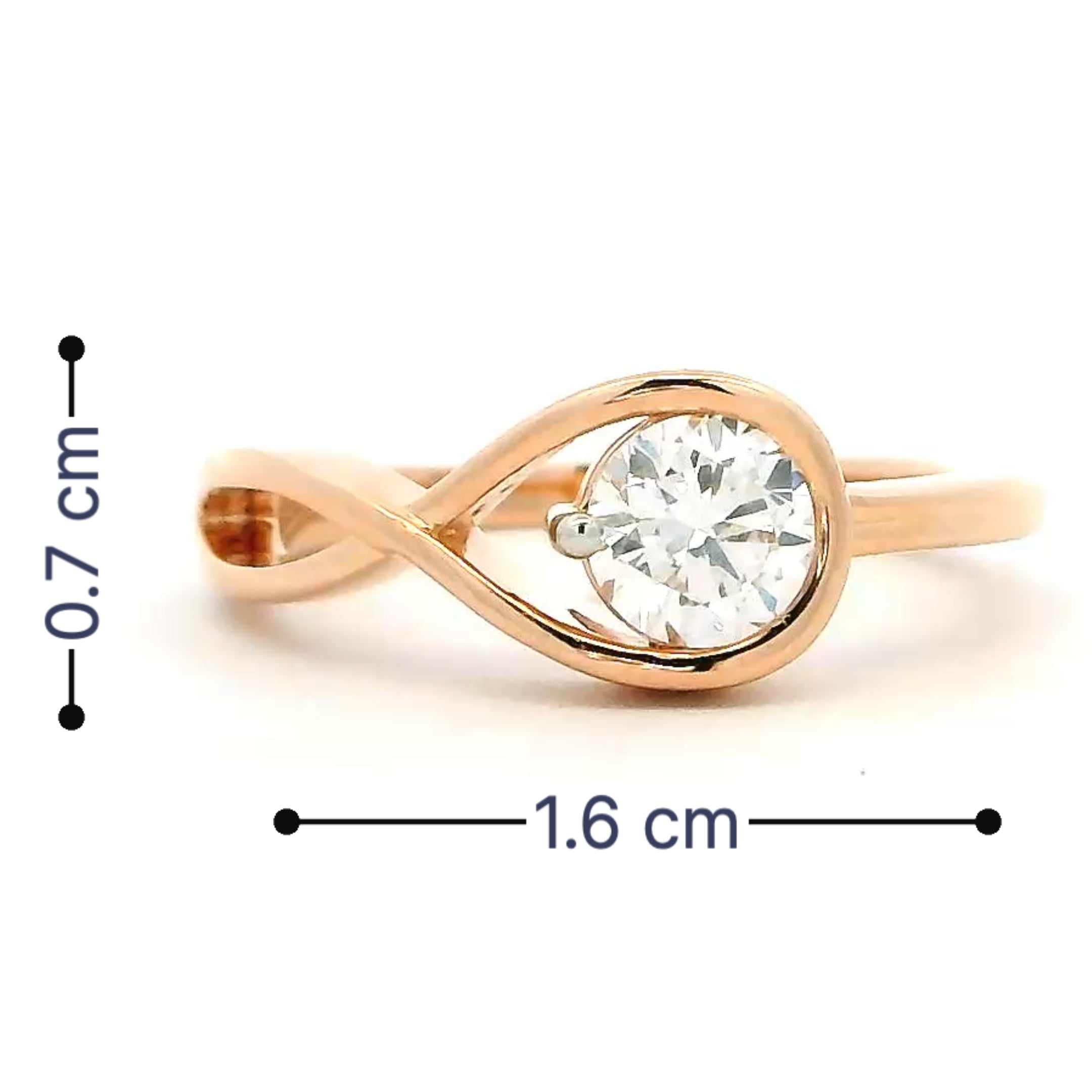 14K Lab Grown Diamond Ring For Women
