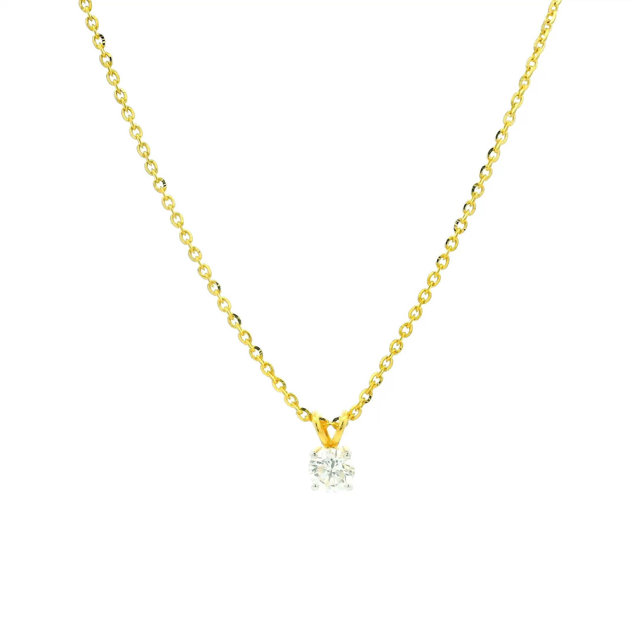 14K Lab Grown Diamond Pendant