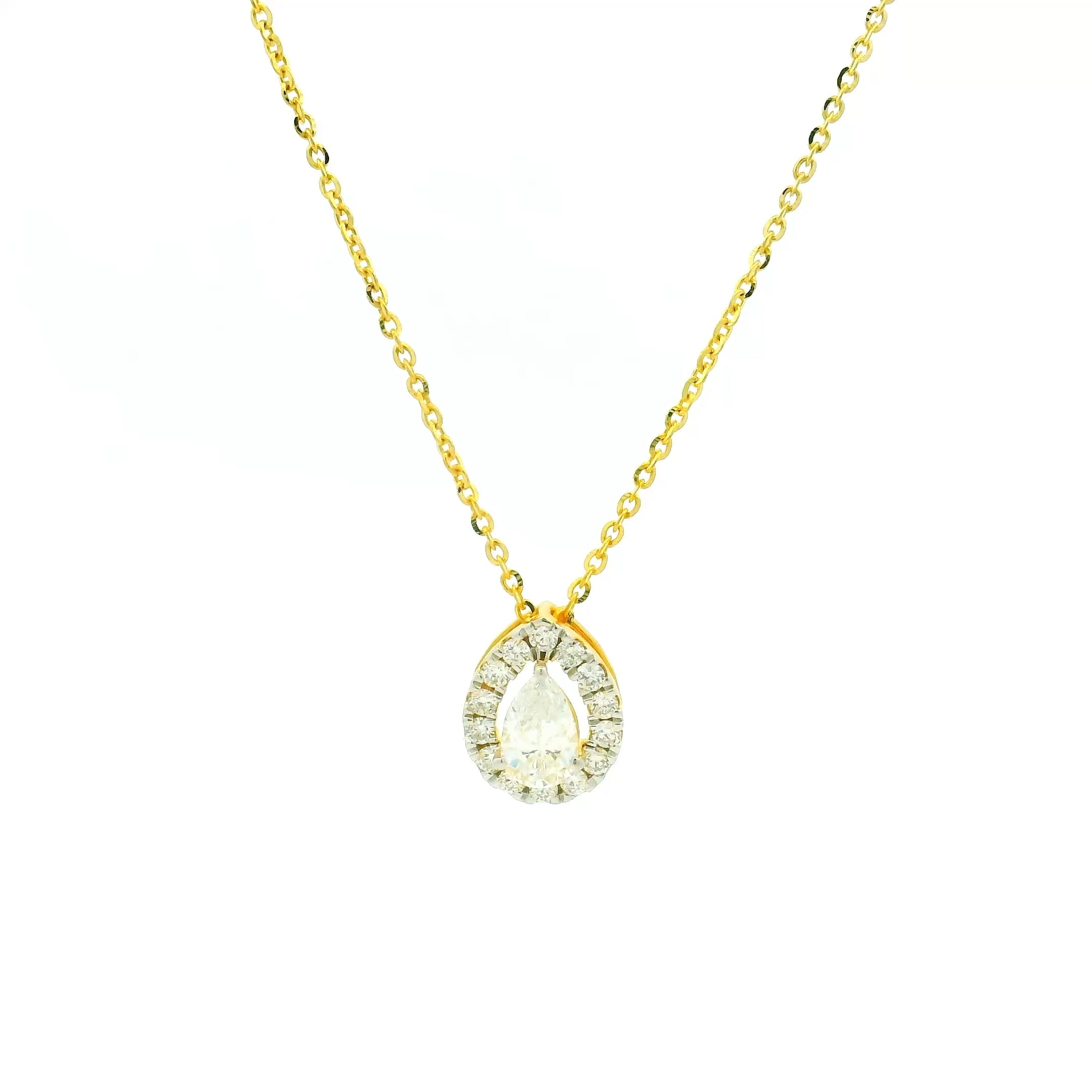 14K Lab Grown Diamond Pendant