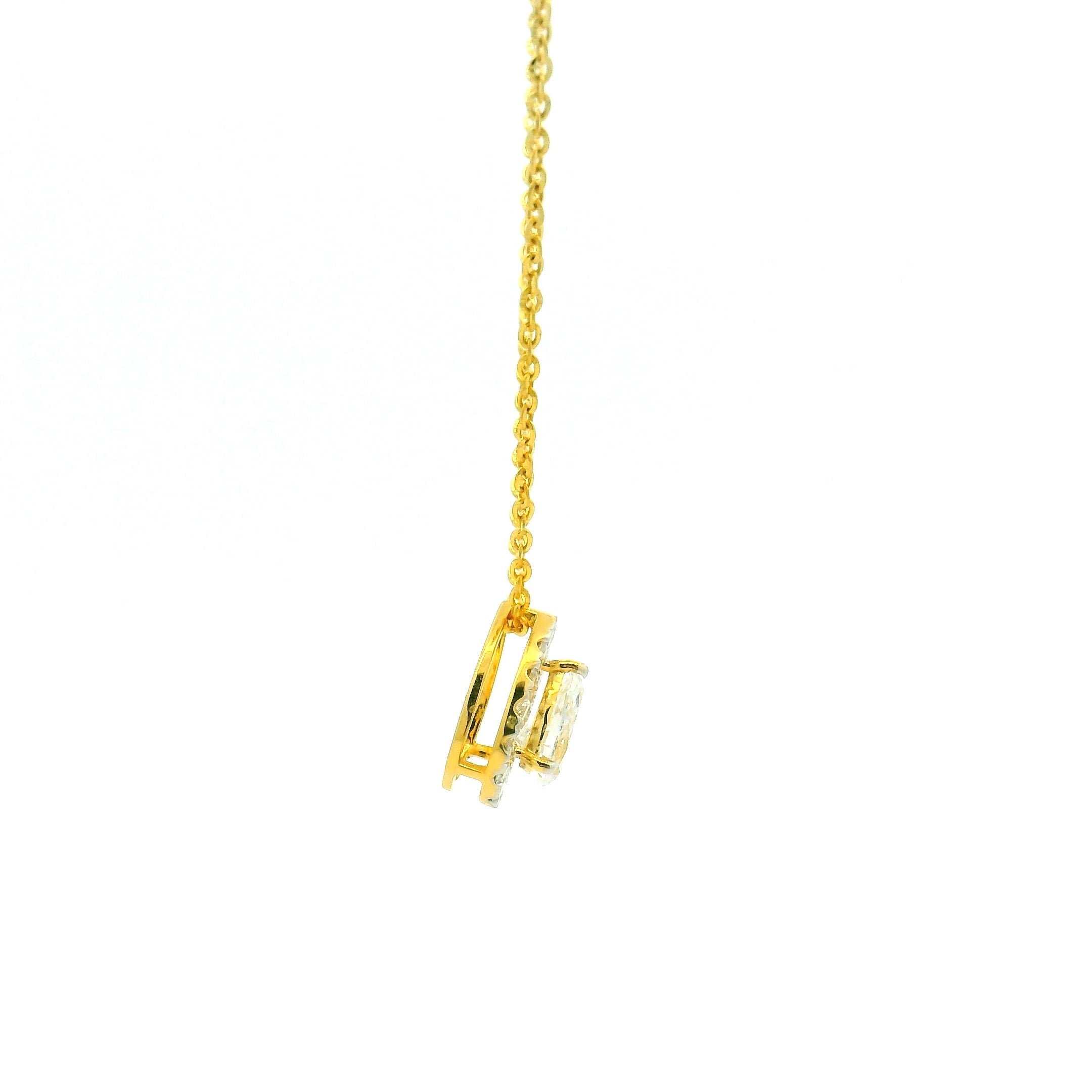 14K Lab Grown Diamond Pendant