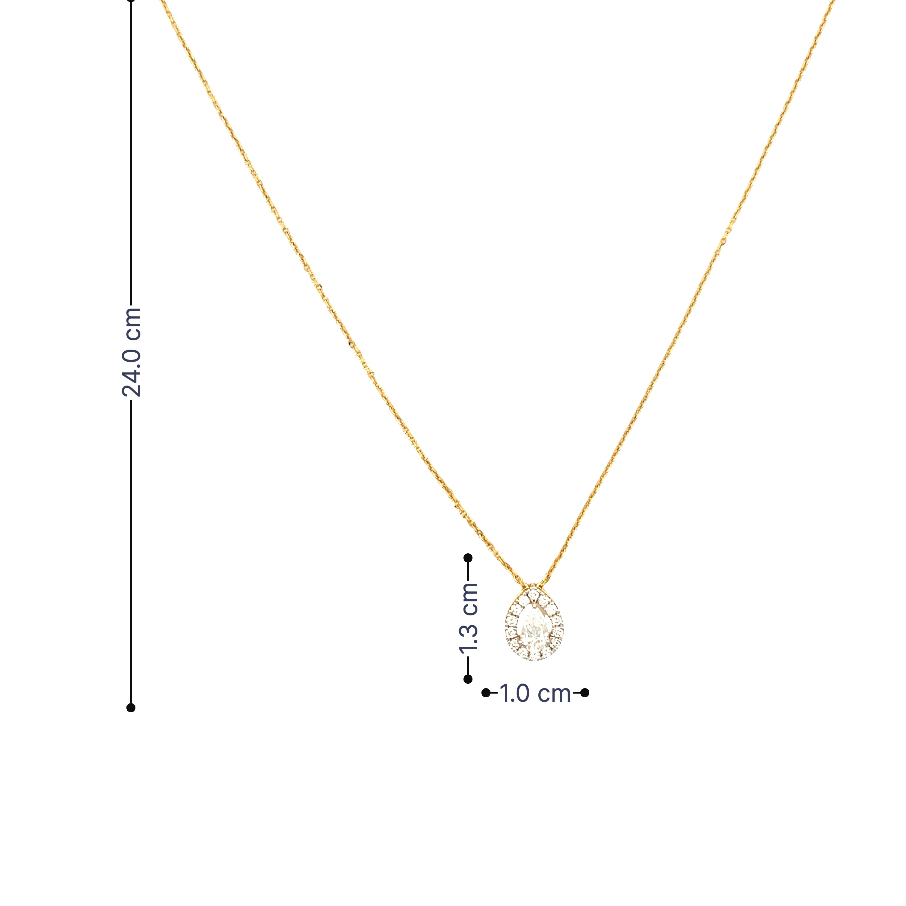 14K Lab Grown Diamond Pendant