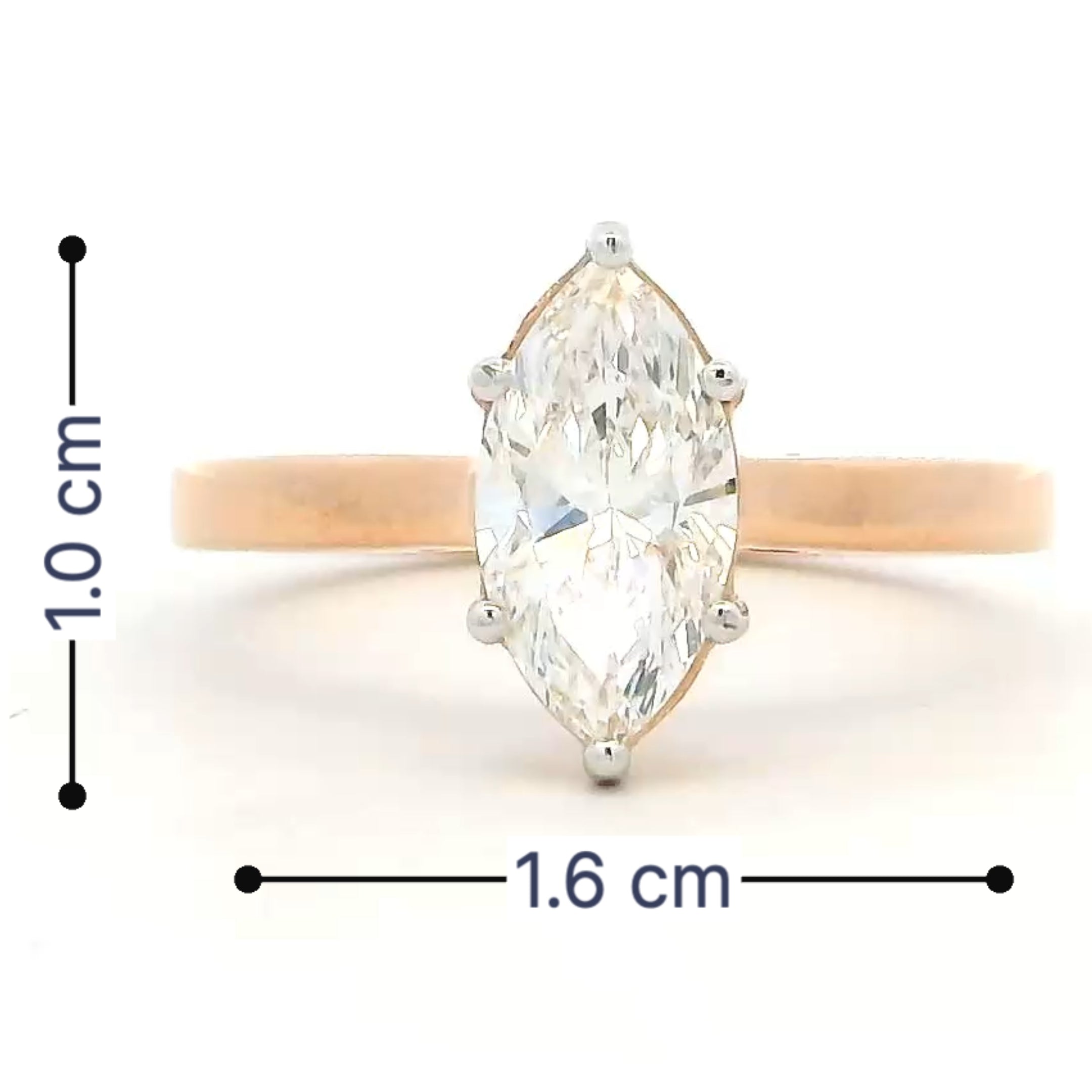 9K Lab Grown Diamond Ring For Women