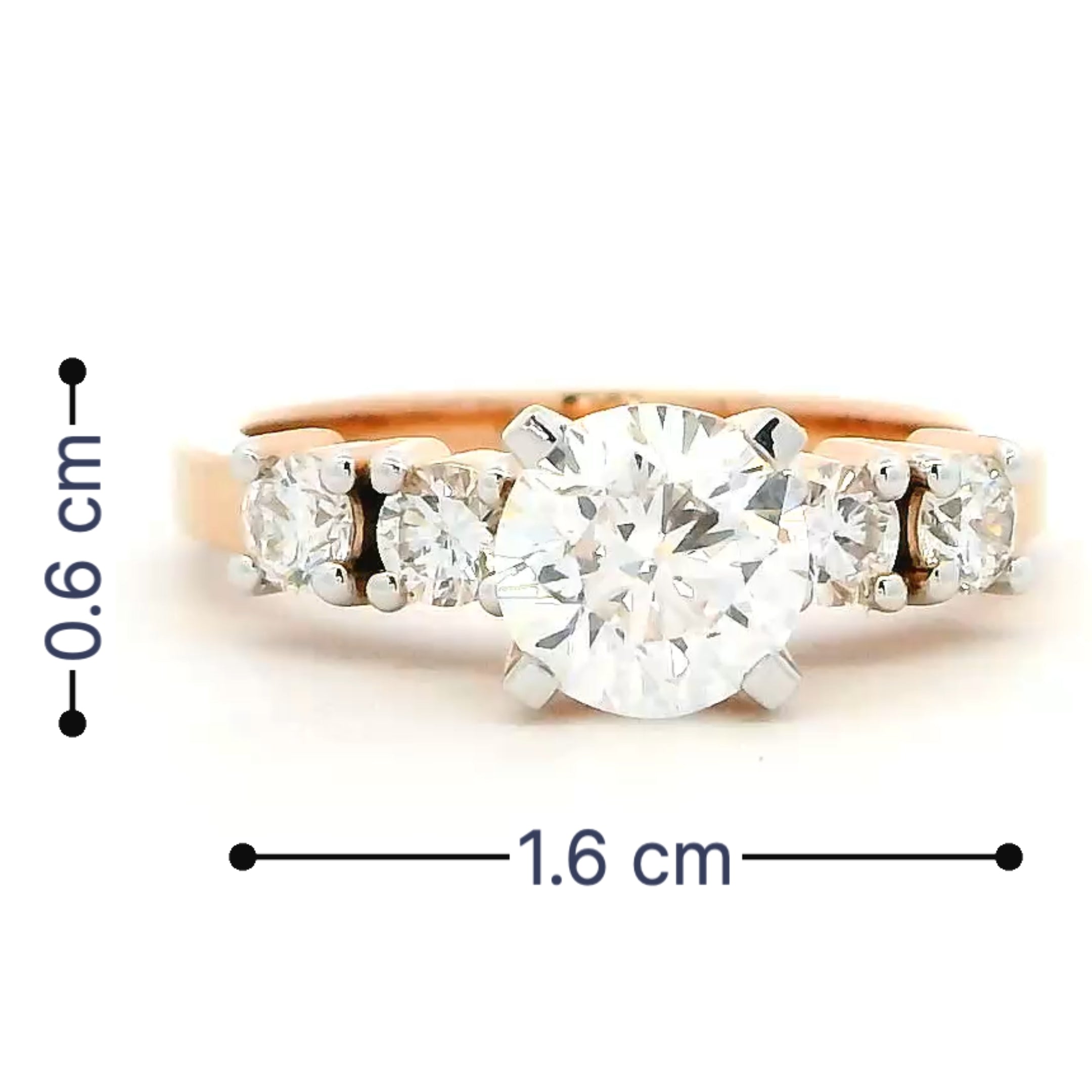 9K Lab Grown Diamond Ring For Women