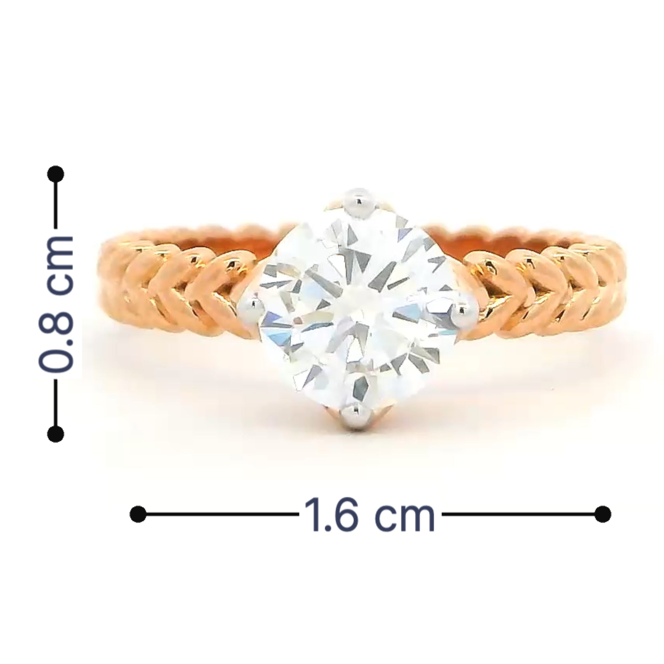 9K Lab Grown Diamond Ring For Women