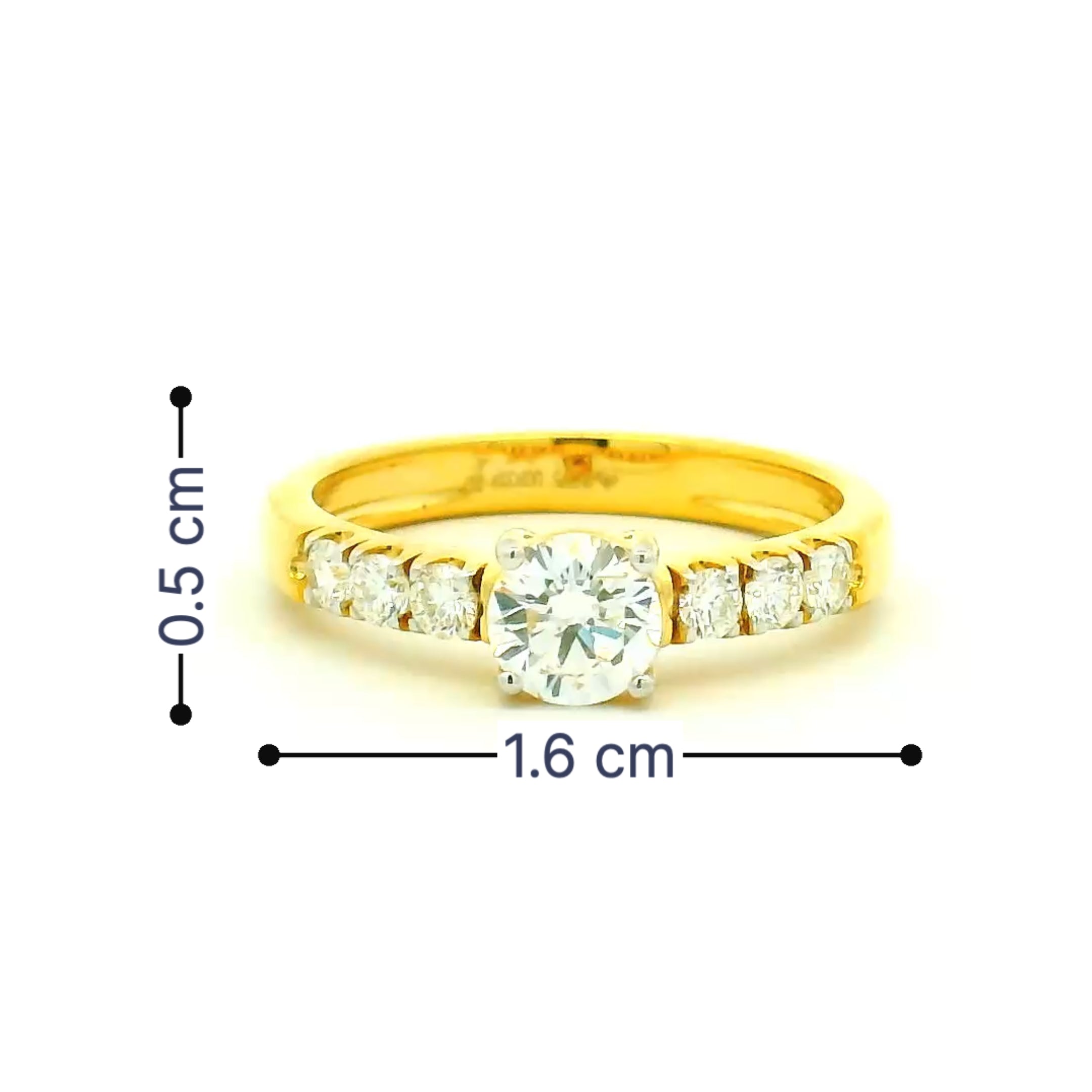 9K Lab Grown Diamond Ring For Women