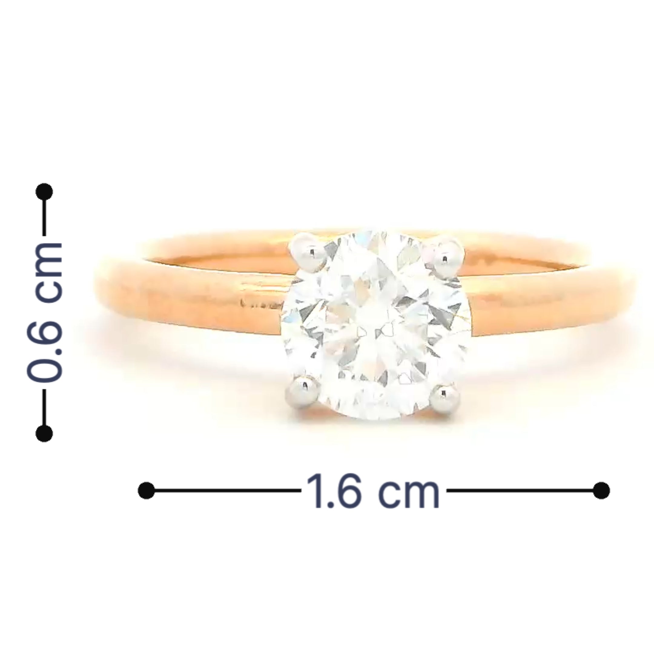 9K Lab Grown Diamond Ring For Women