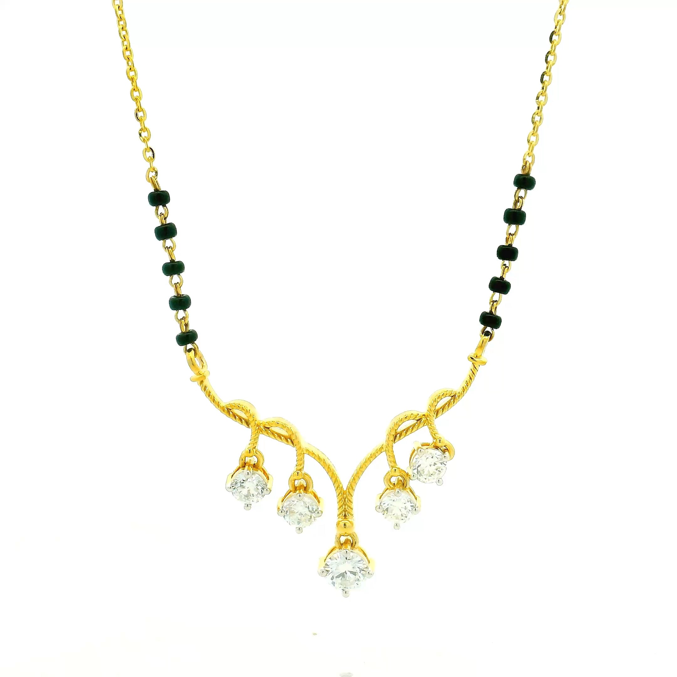 9K Lab Grown Diamond Mangalsutra