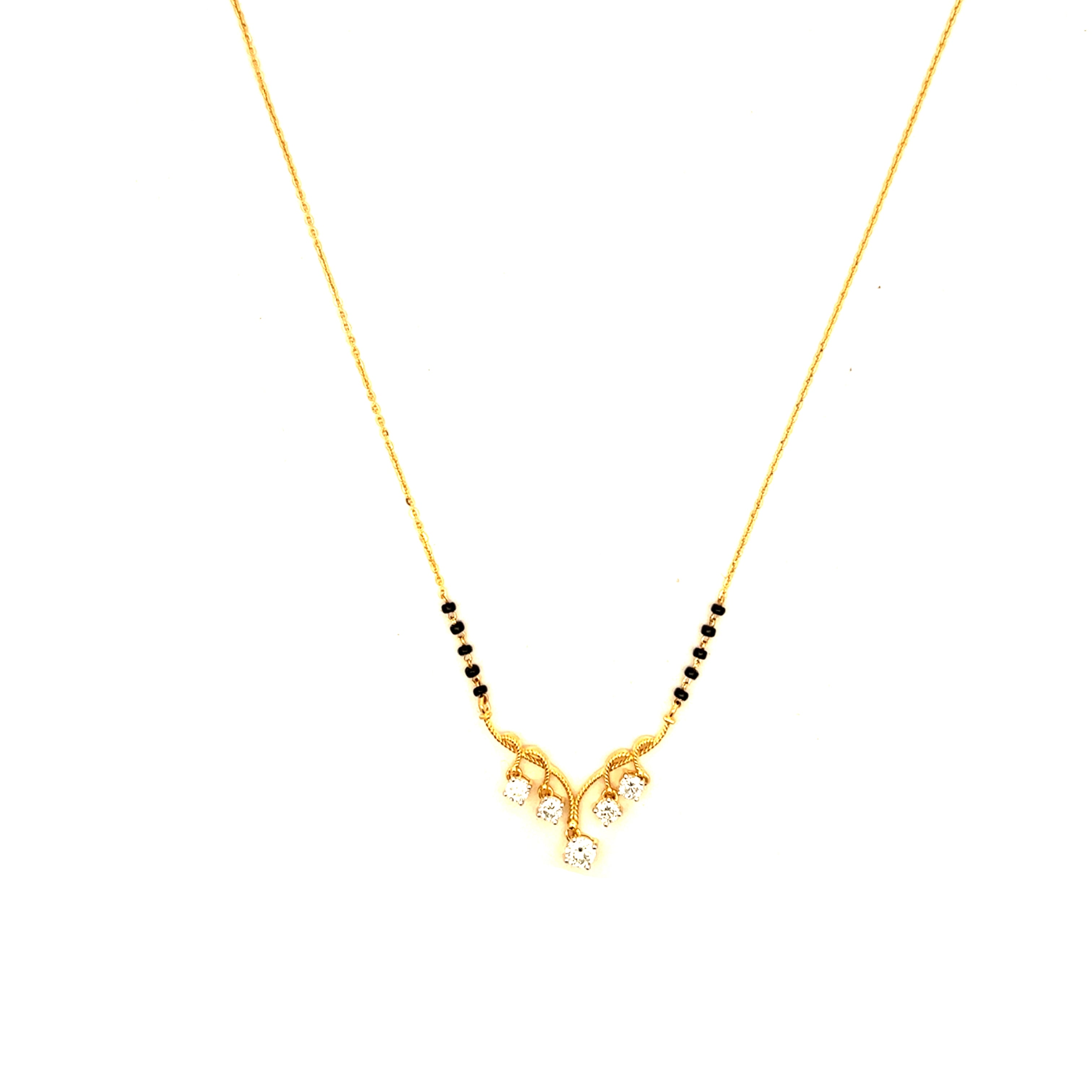 9K Lab Grown Diamond Mangalsutra