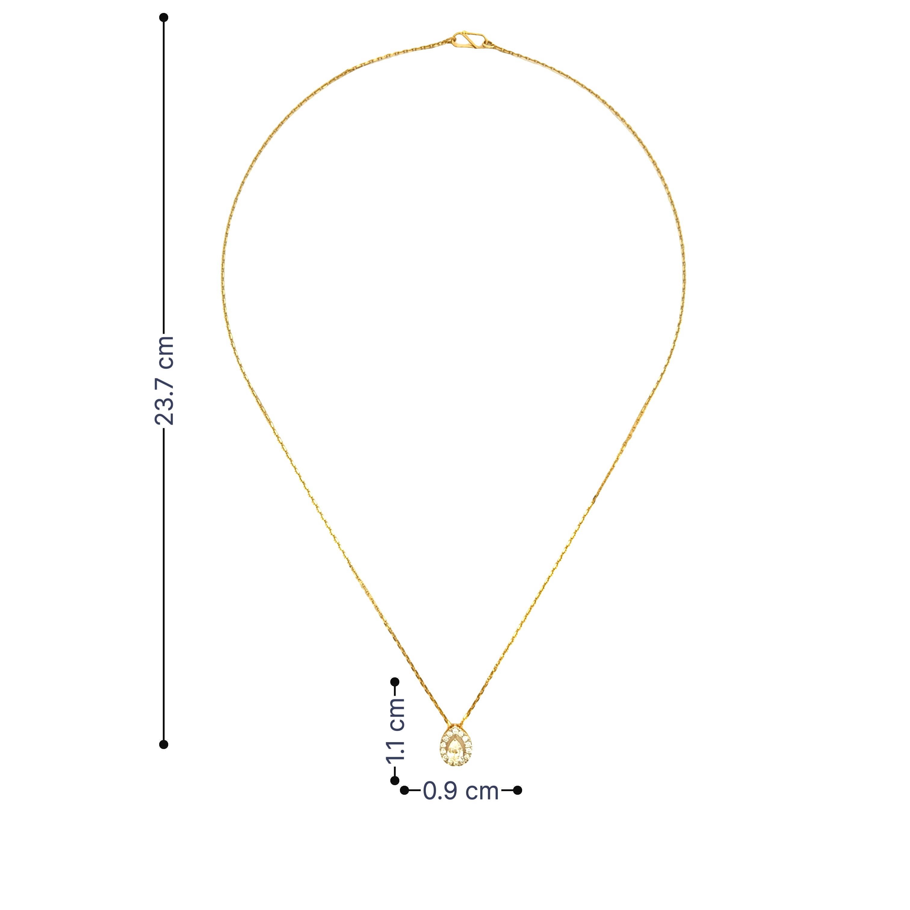 14K Lab Grown Diamond Pendant