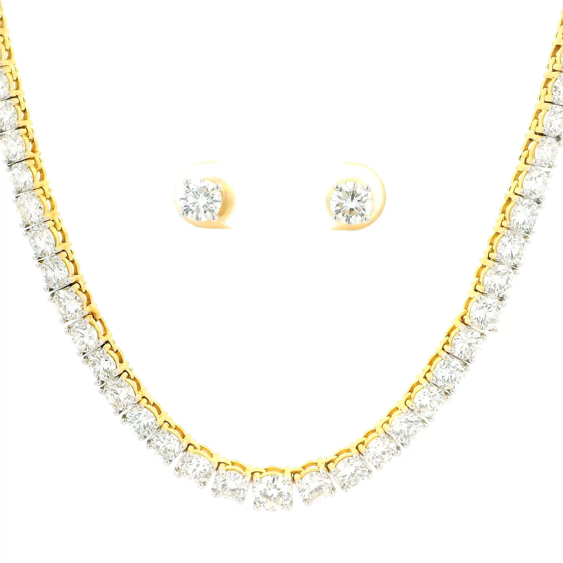 9K Lab Grown Diamond Necklace Set