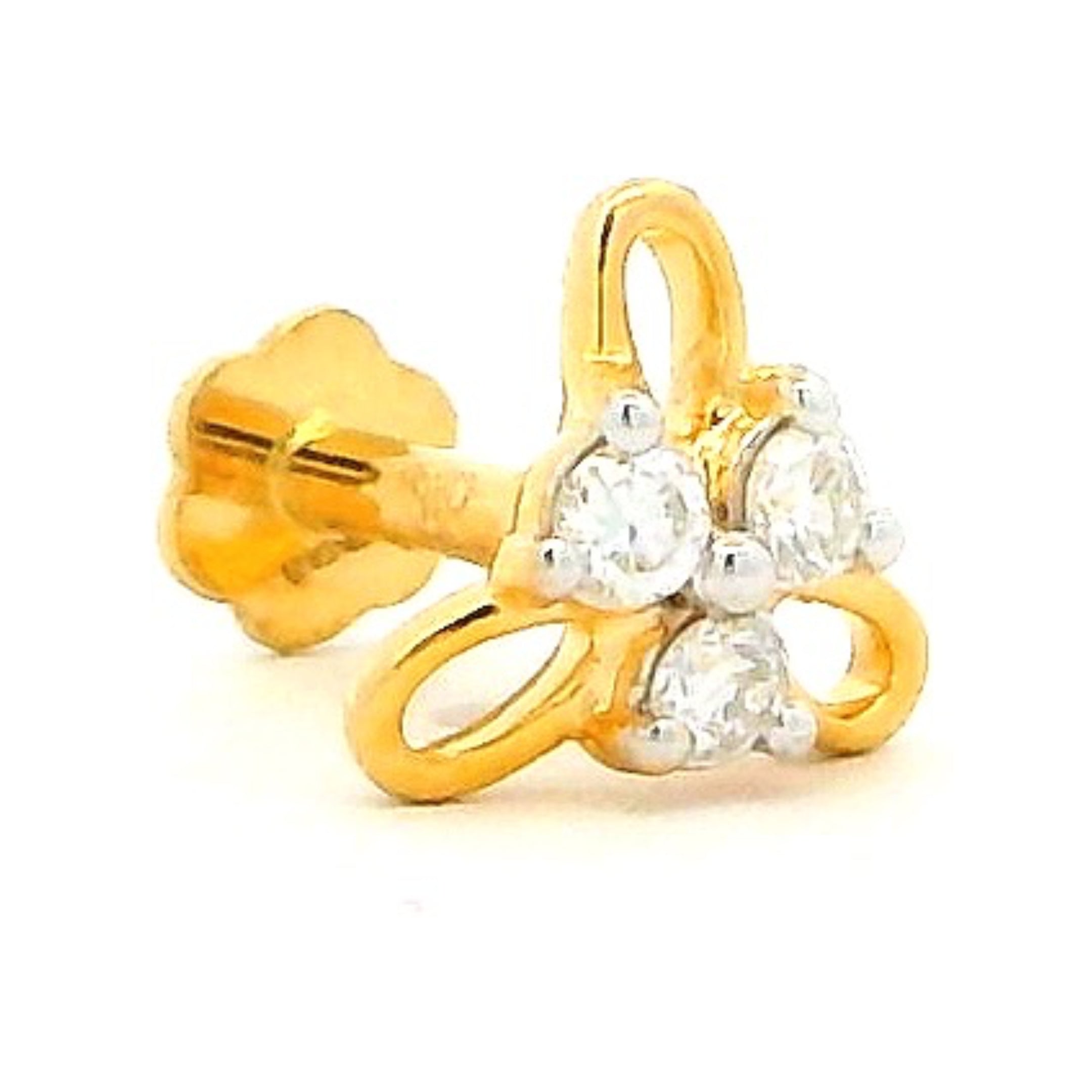 18K Lab Grown Diamond Nose Pin