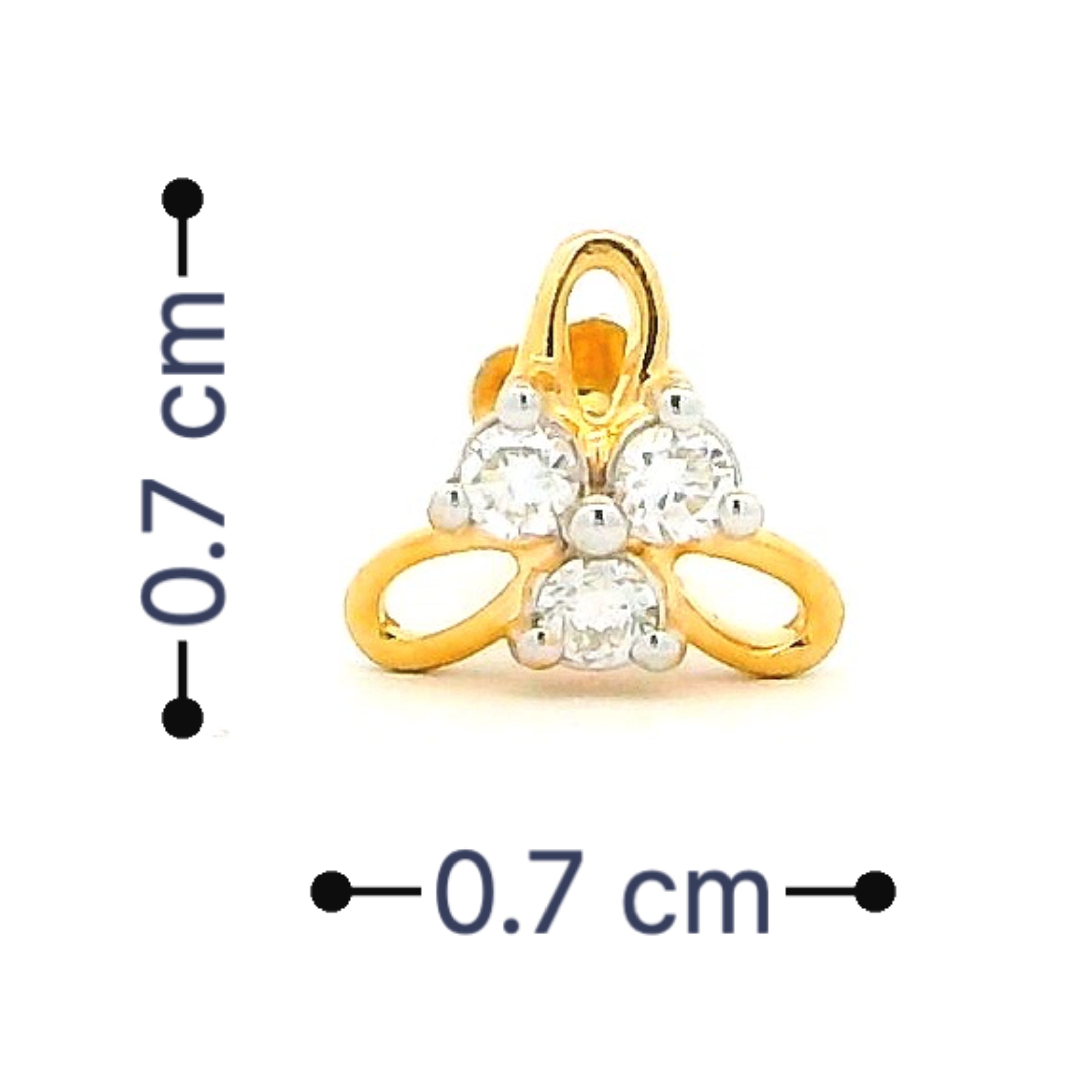 18K Lab Grown Diamond Nose Pin