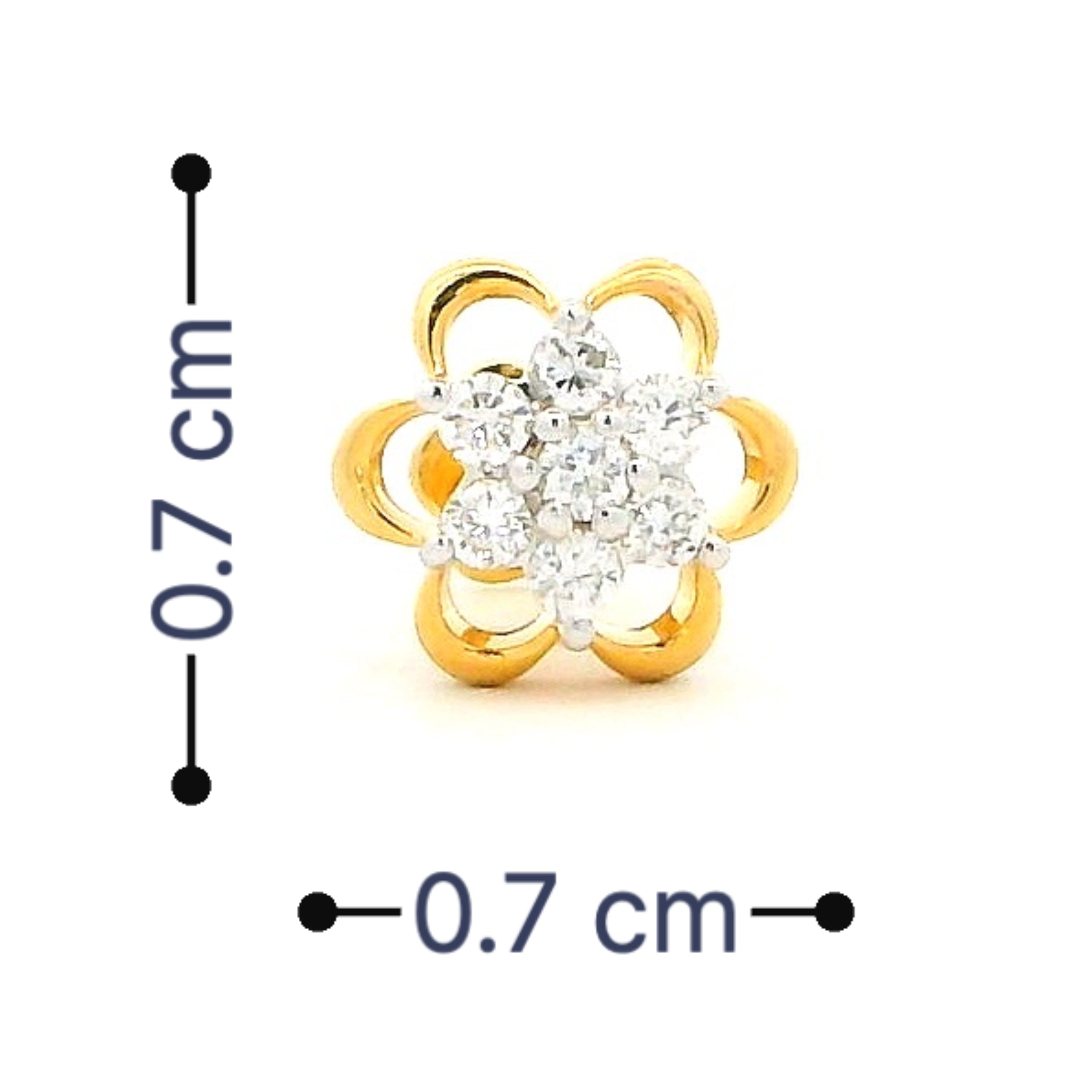 18K Lab Grown Diamond Nose Pin