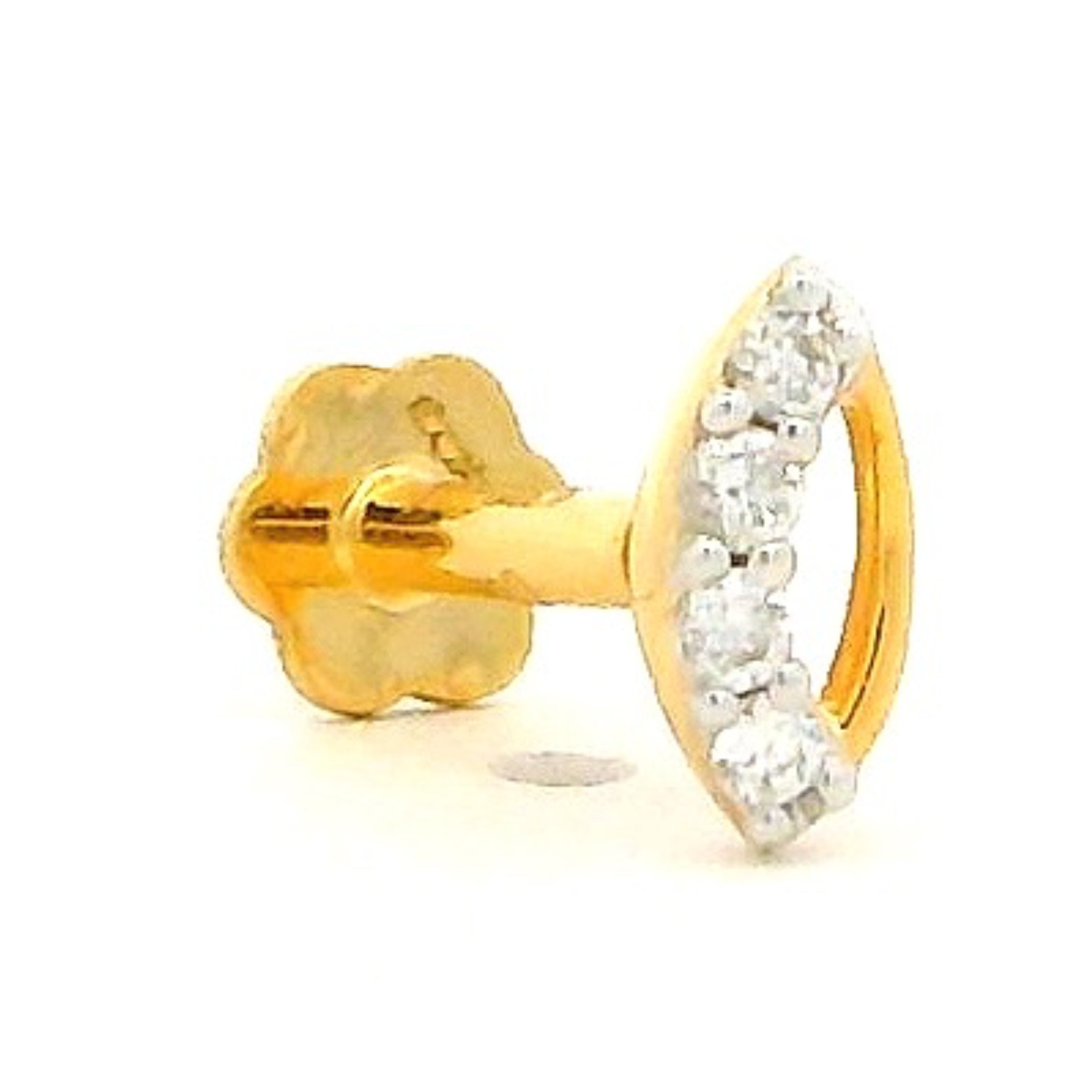 18K Lab Grown Diamond Nose Pin