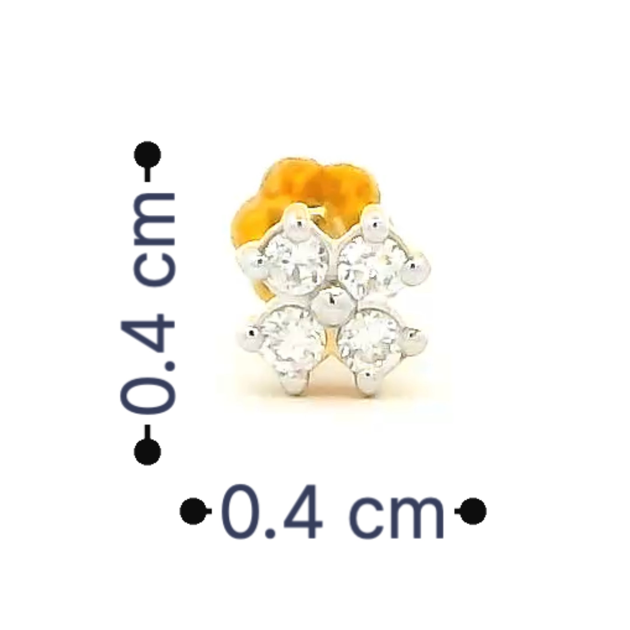 18K Lab Grown Diamond Nose Pin