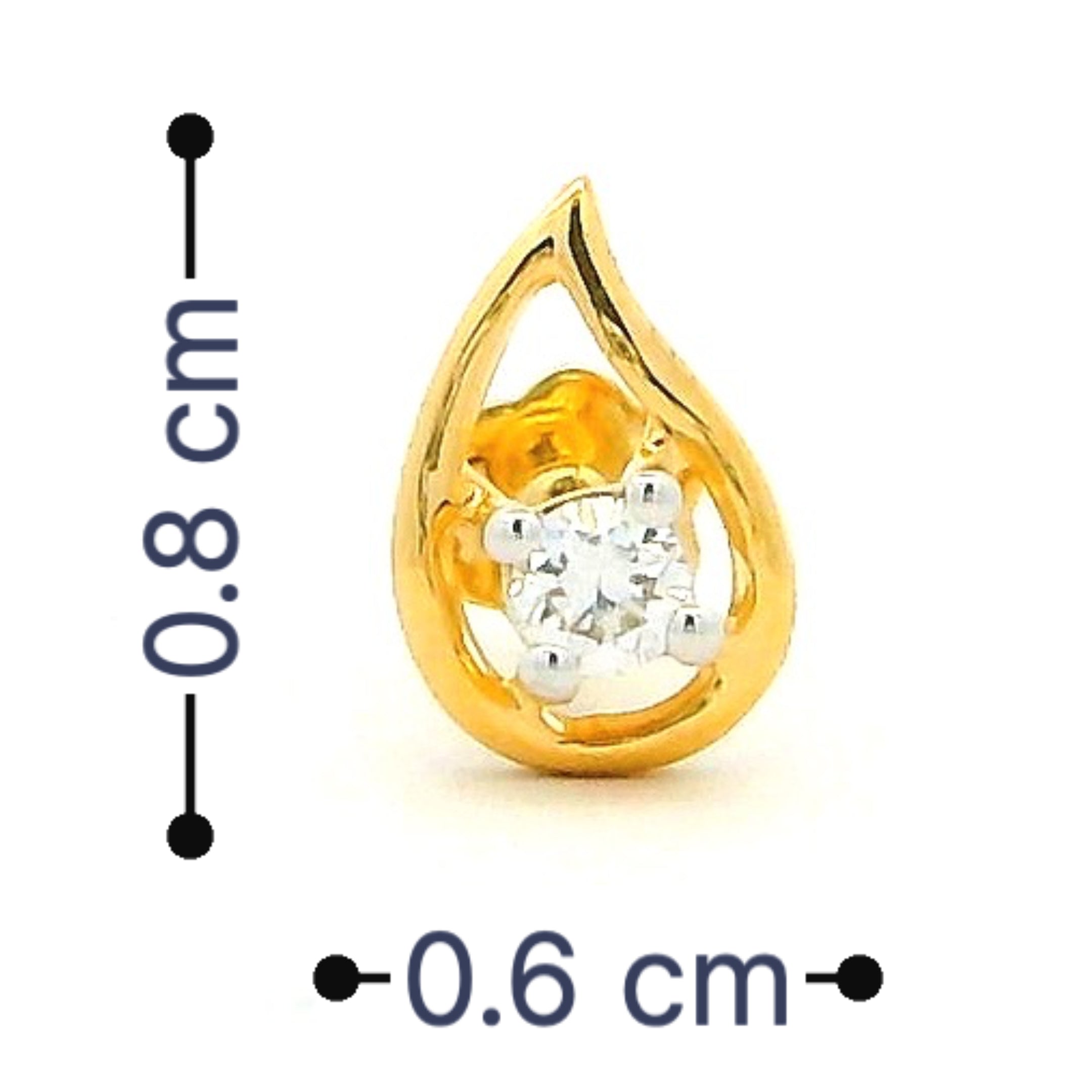 18K Lab Grown Diamond Nose Pin