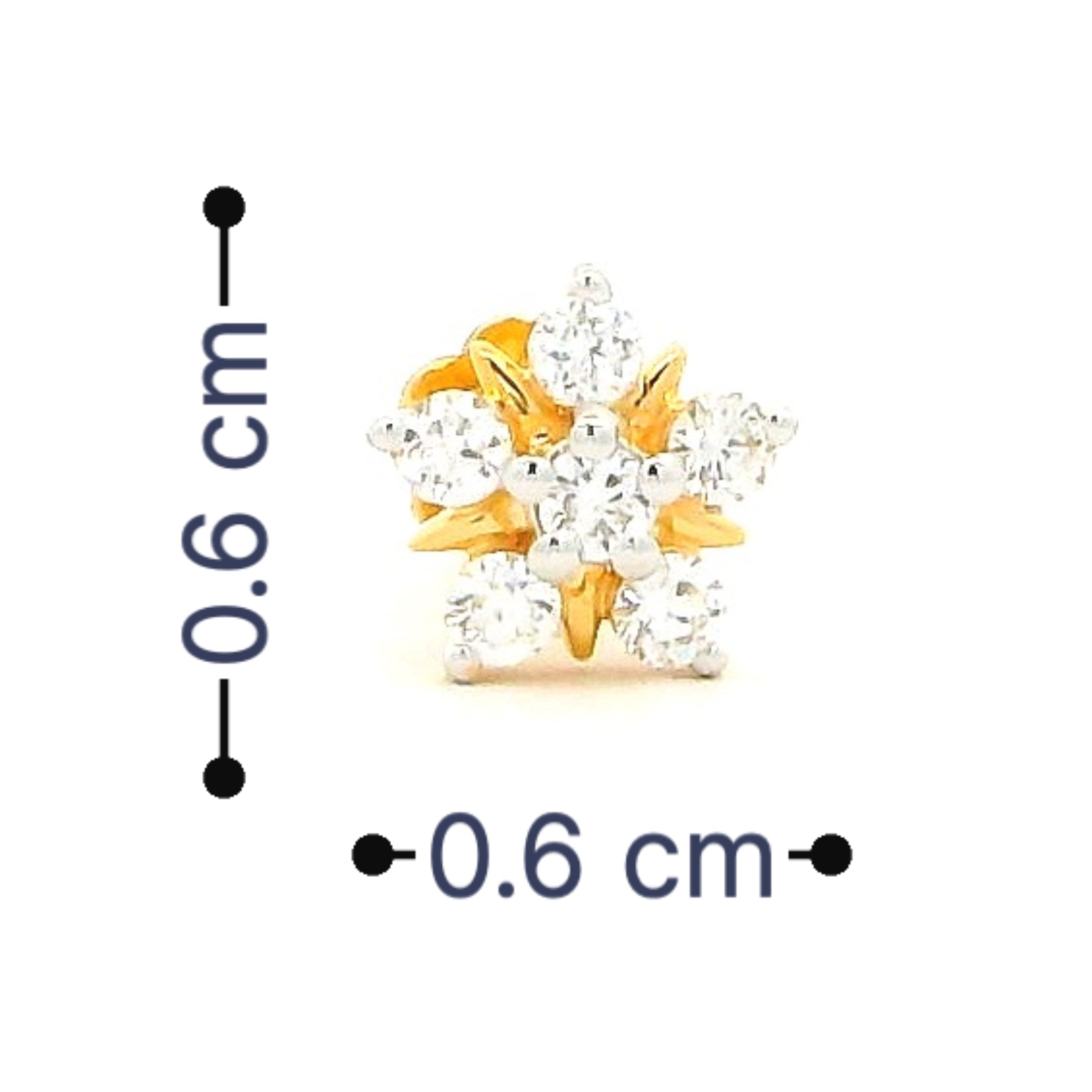 18K Lab Grown Diamond Nose Pin