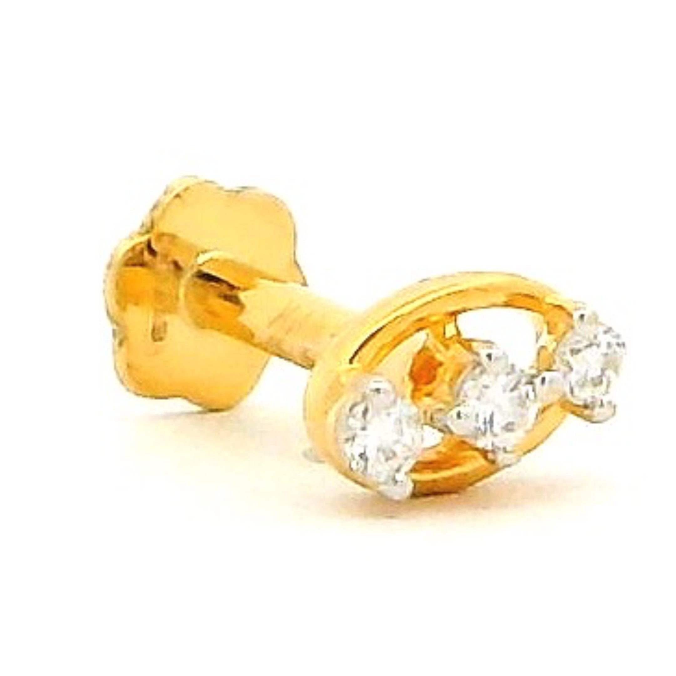 18K Lab Grown Diamond Nose Pin