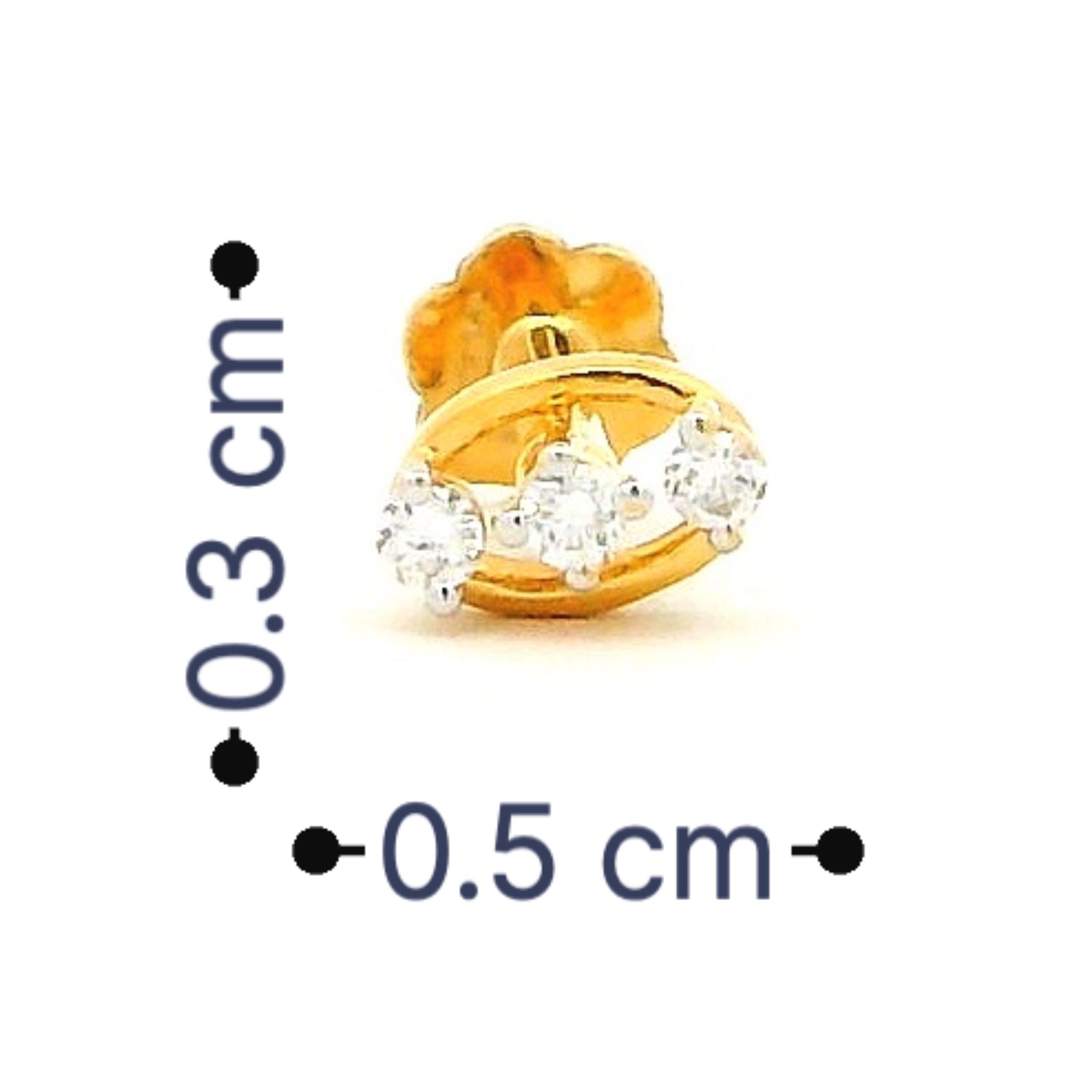 18K Lab Grown Diamond Nose Pin