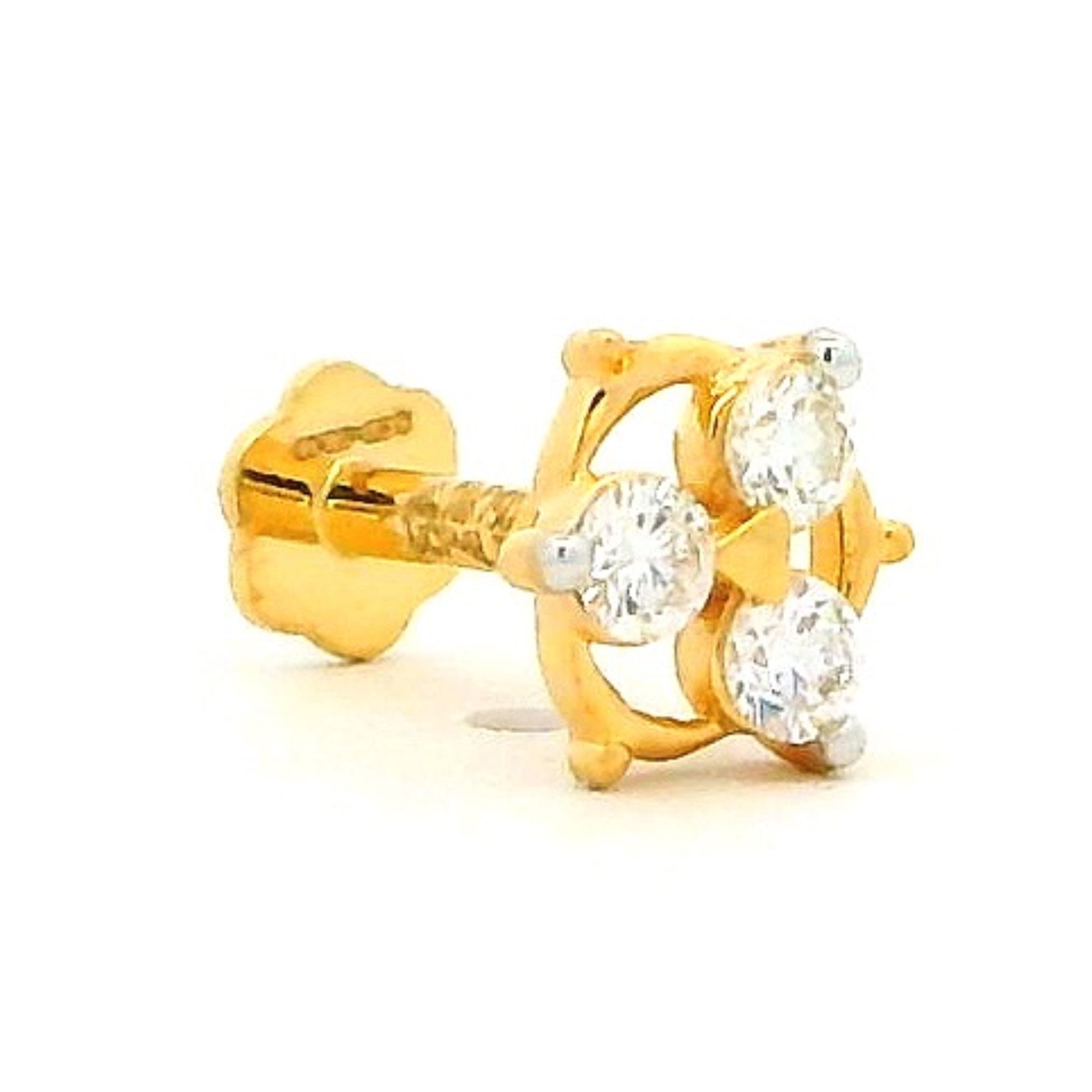 18K Lab Grown Diamond Nose Pin