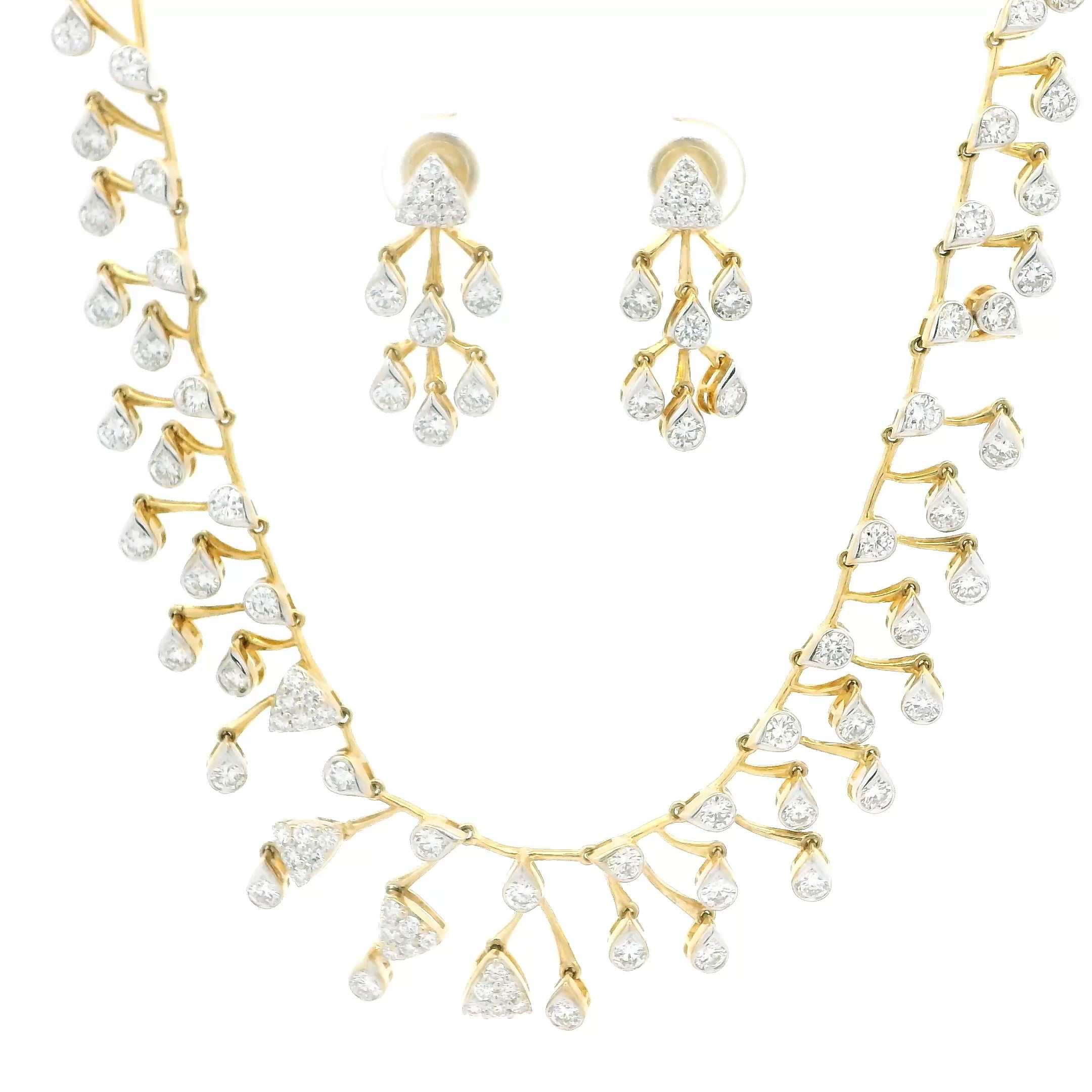 9K Lab Grown Diamond Necklace Set