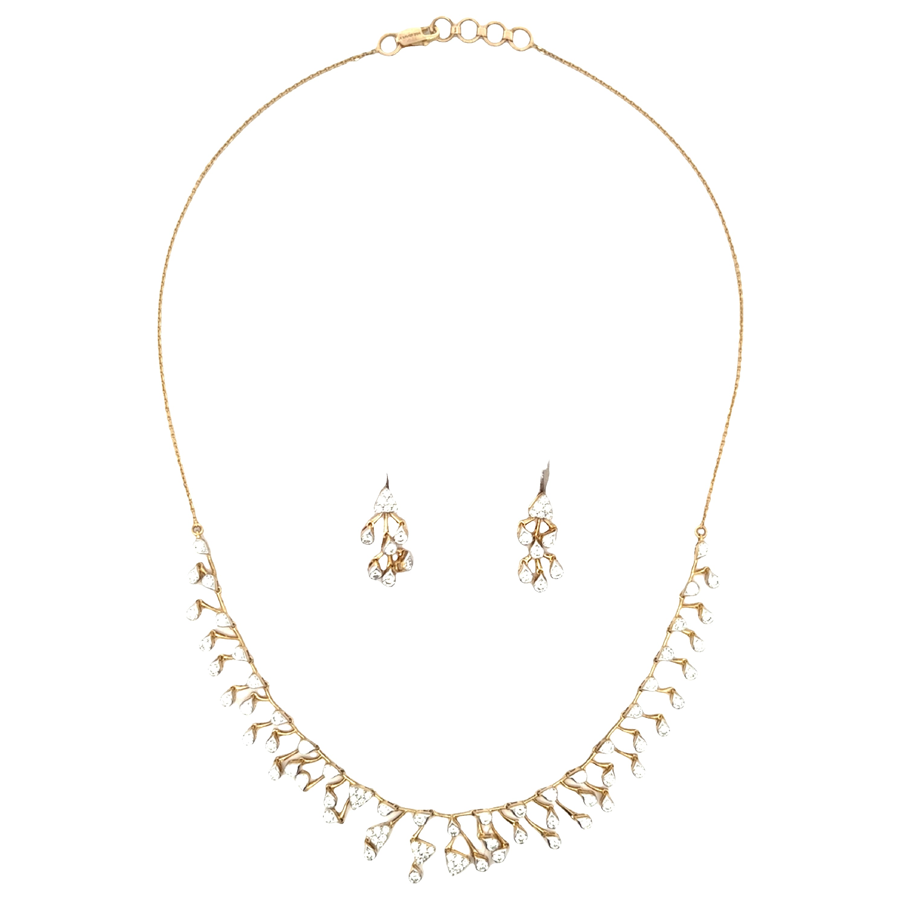 9K Lab Grown Diamond Necklace Set