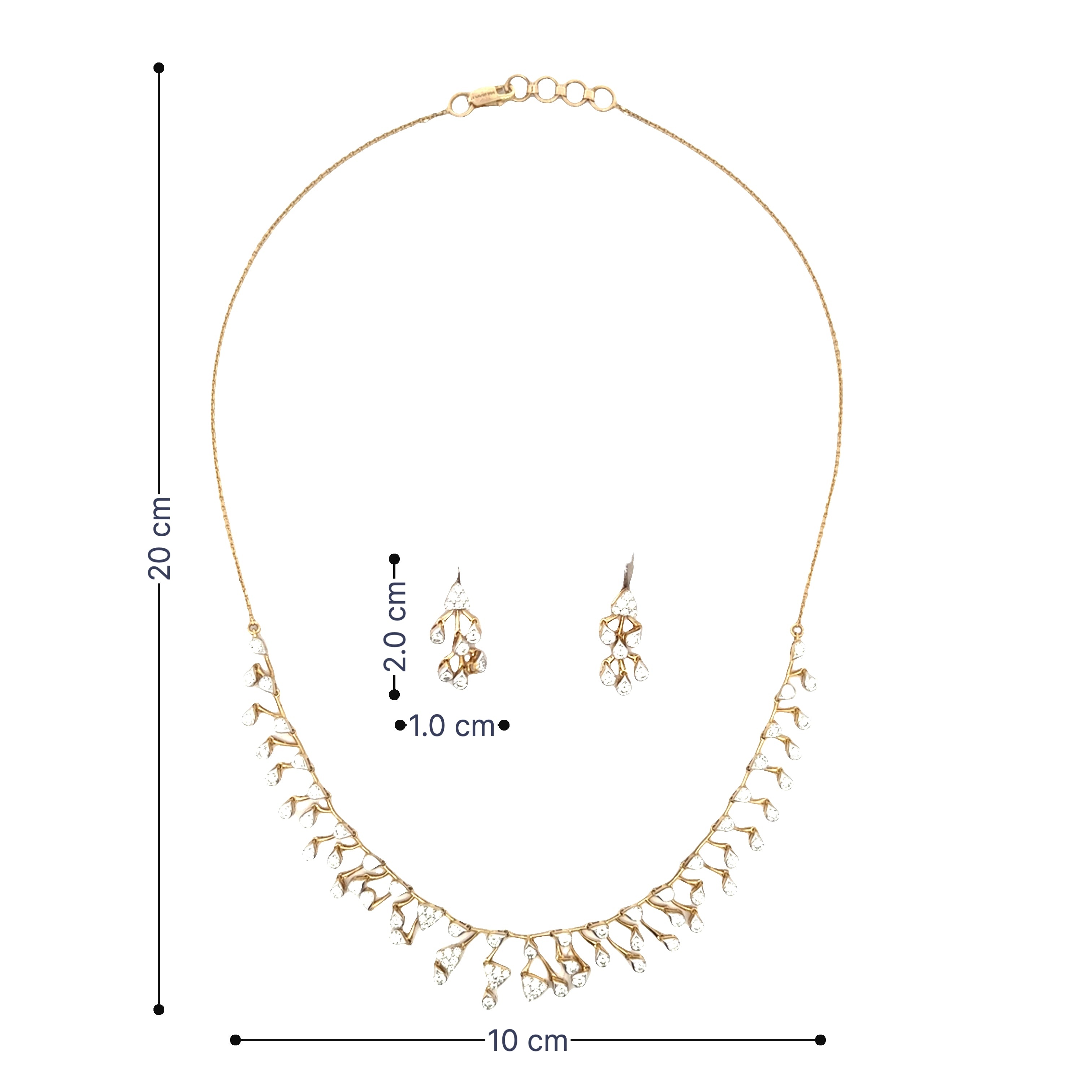 9K Lab Grown Diamond Necklace Set