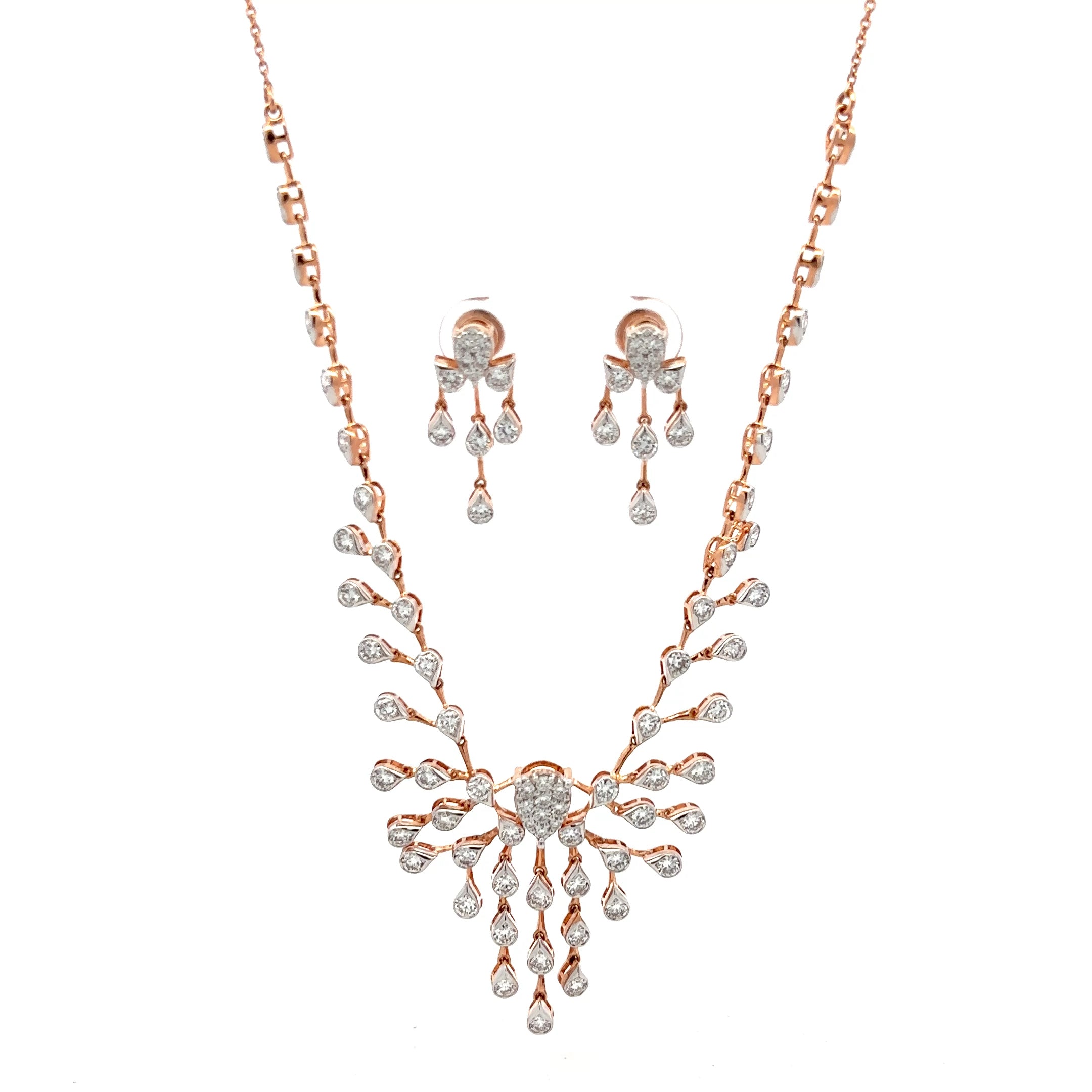 9K Lab Grown Diamond Necklace Set