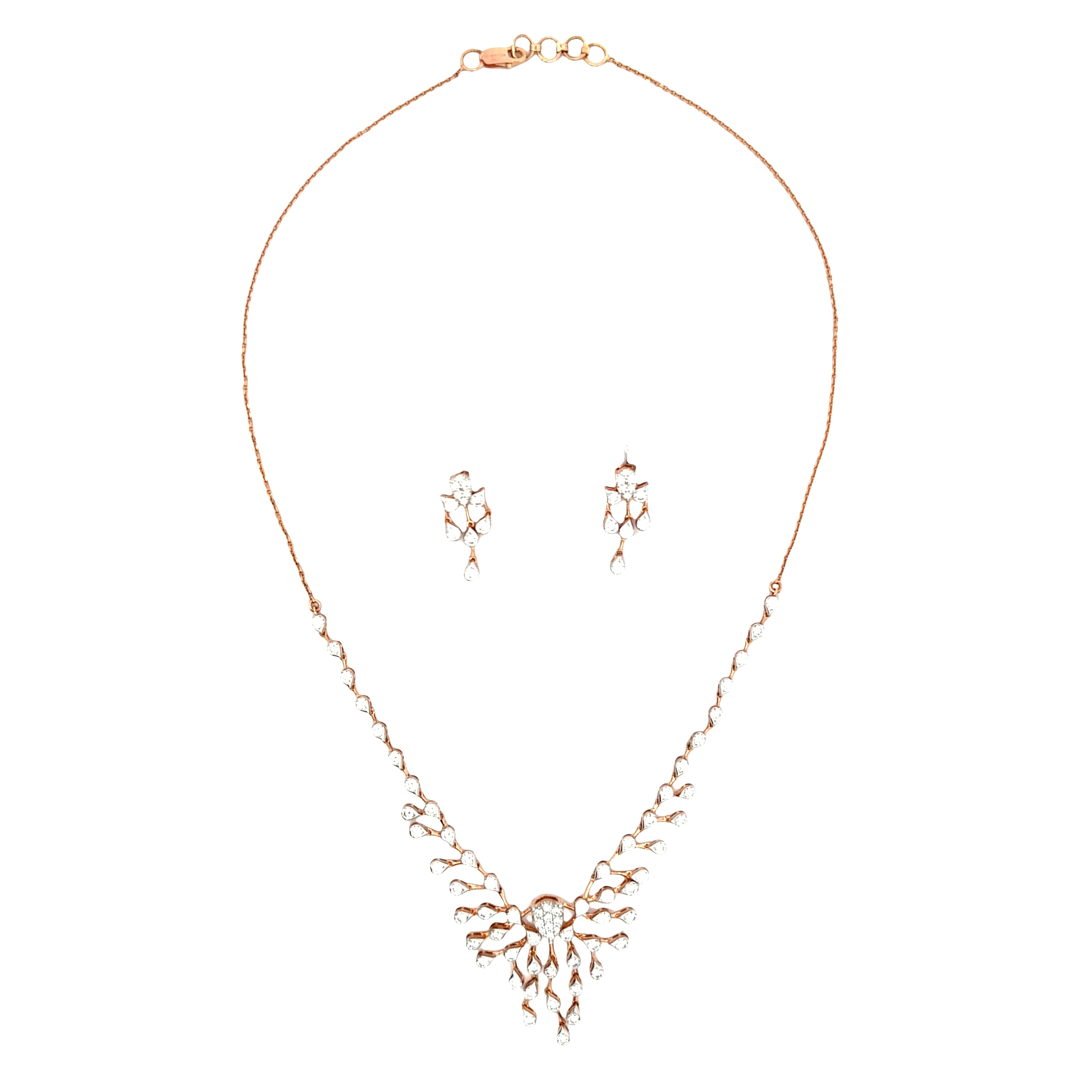 9K Lab Grown Diamond Necklace Set