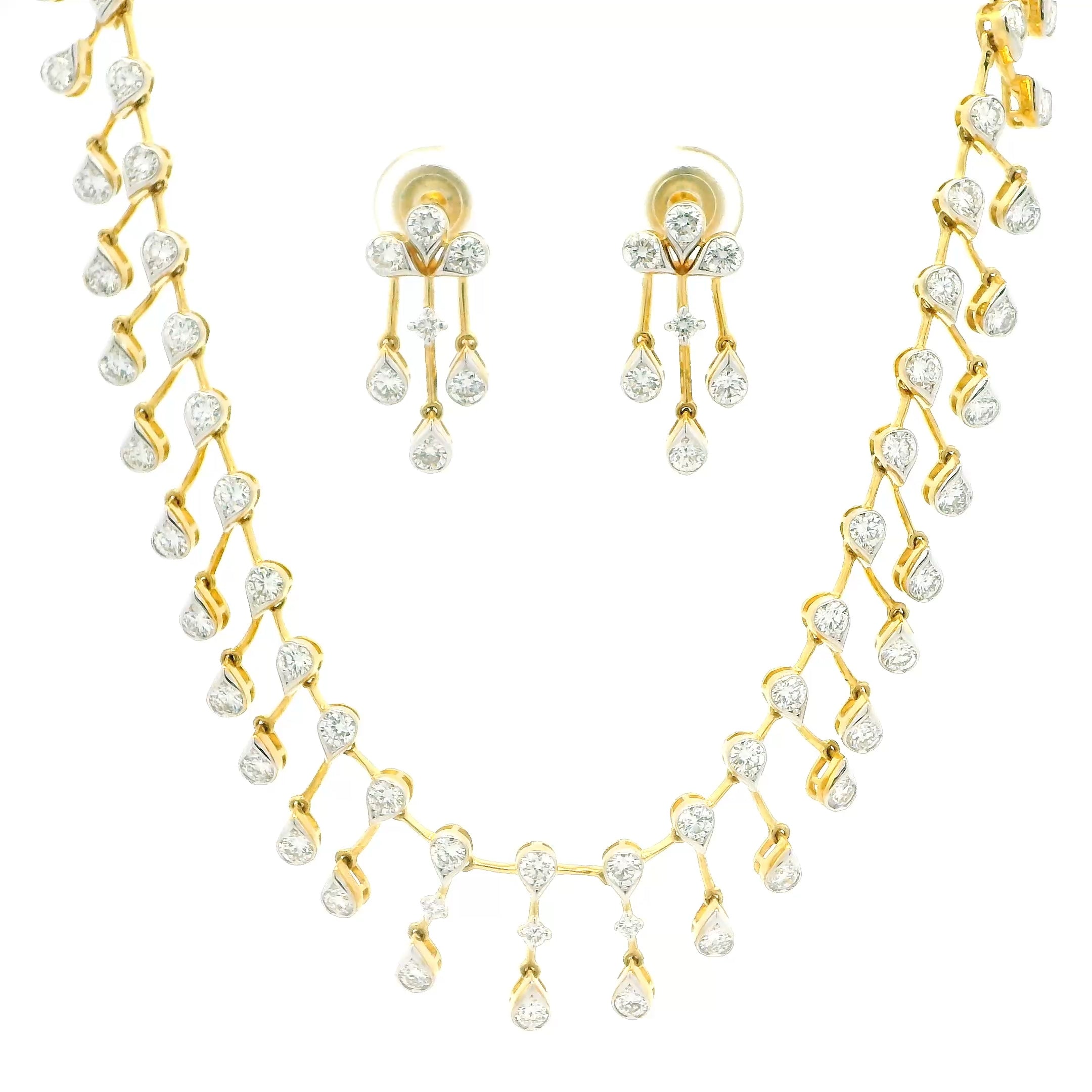9K Lab Grown Diamond Necklace Set