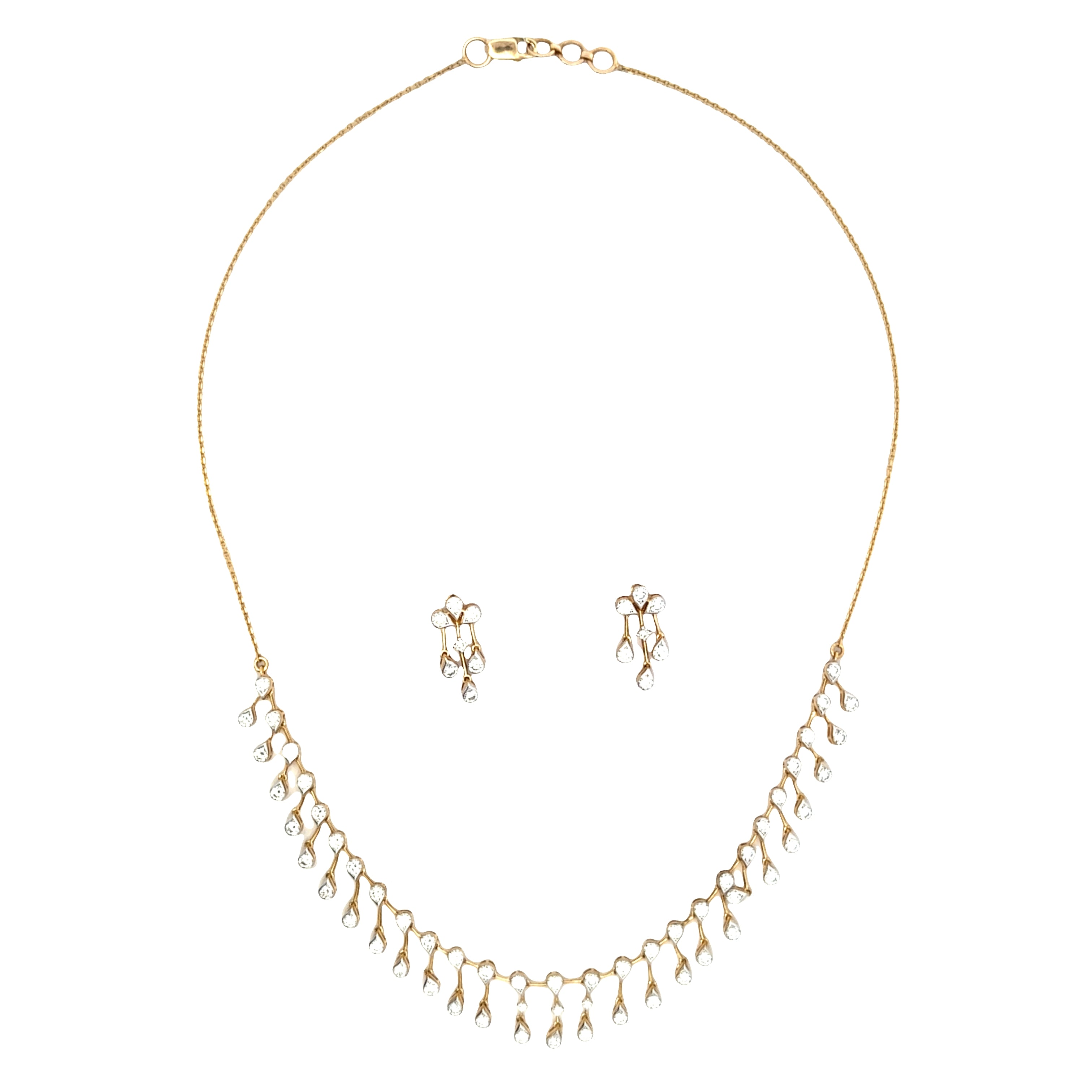 9K Lab Grown Diamond Necklace Set