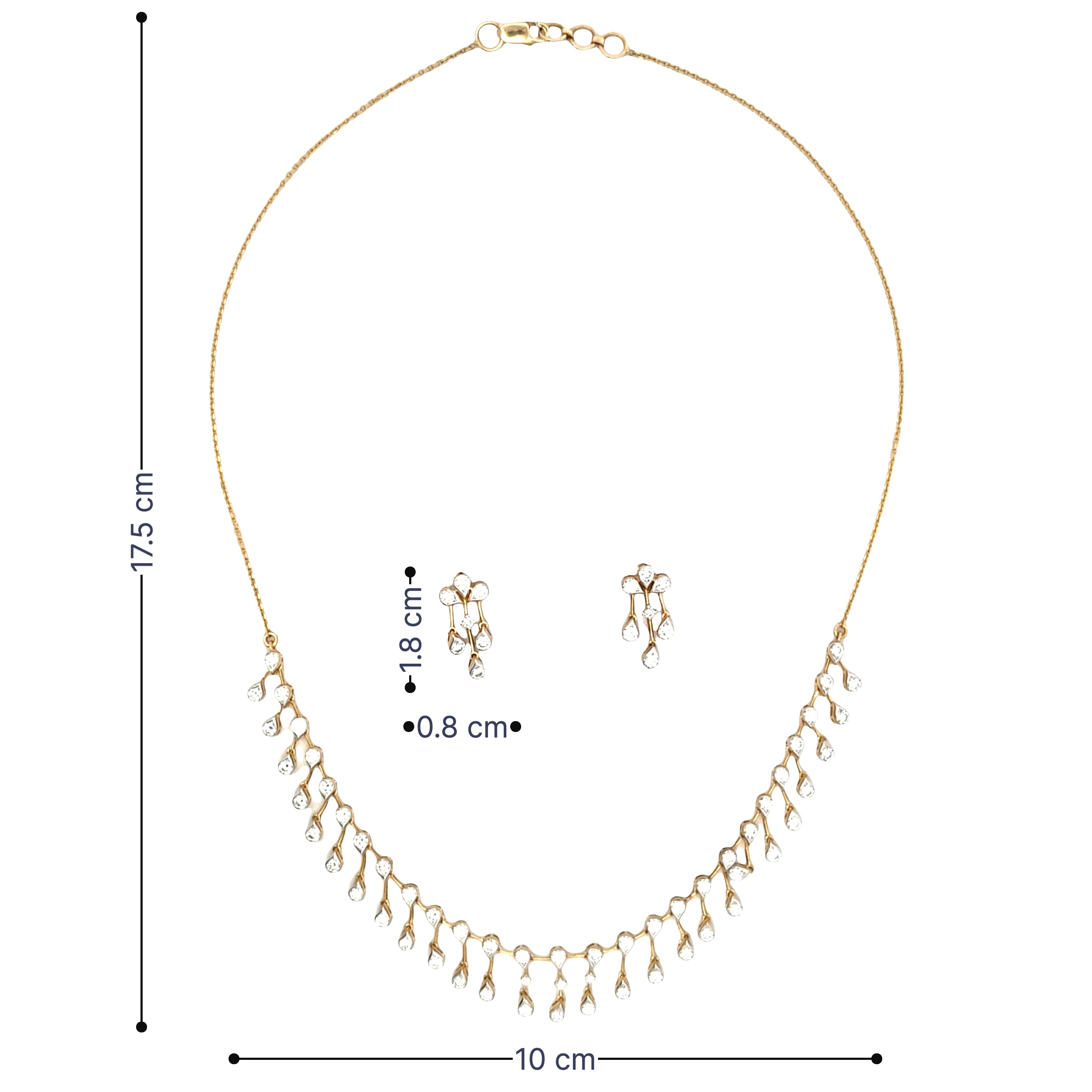 9K Lab Grown Diamond Necklace Set