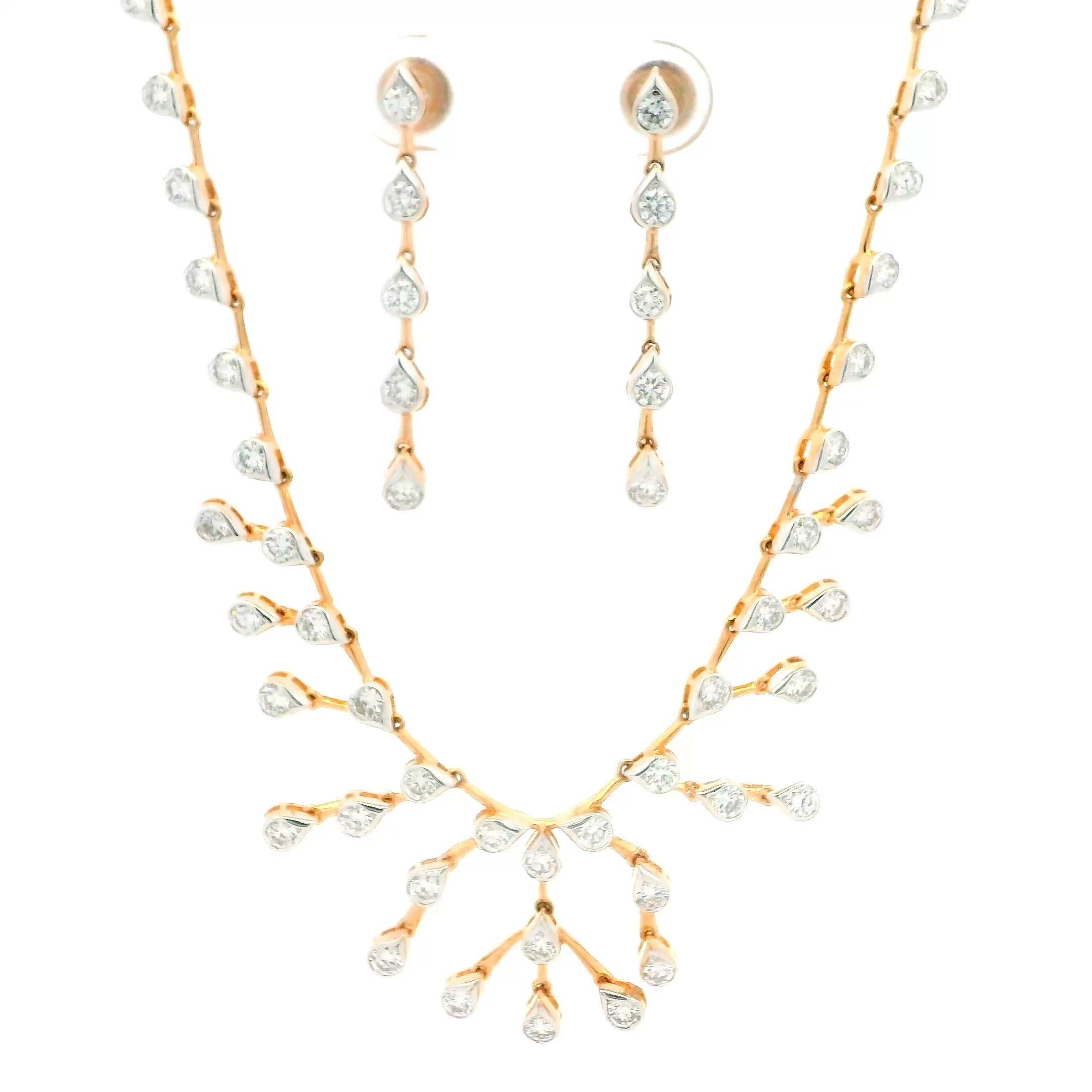 9K Lab Grown Diamond Necklace Set