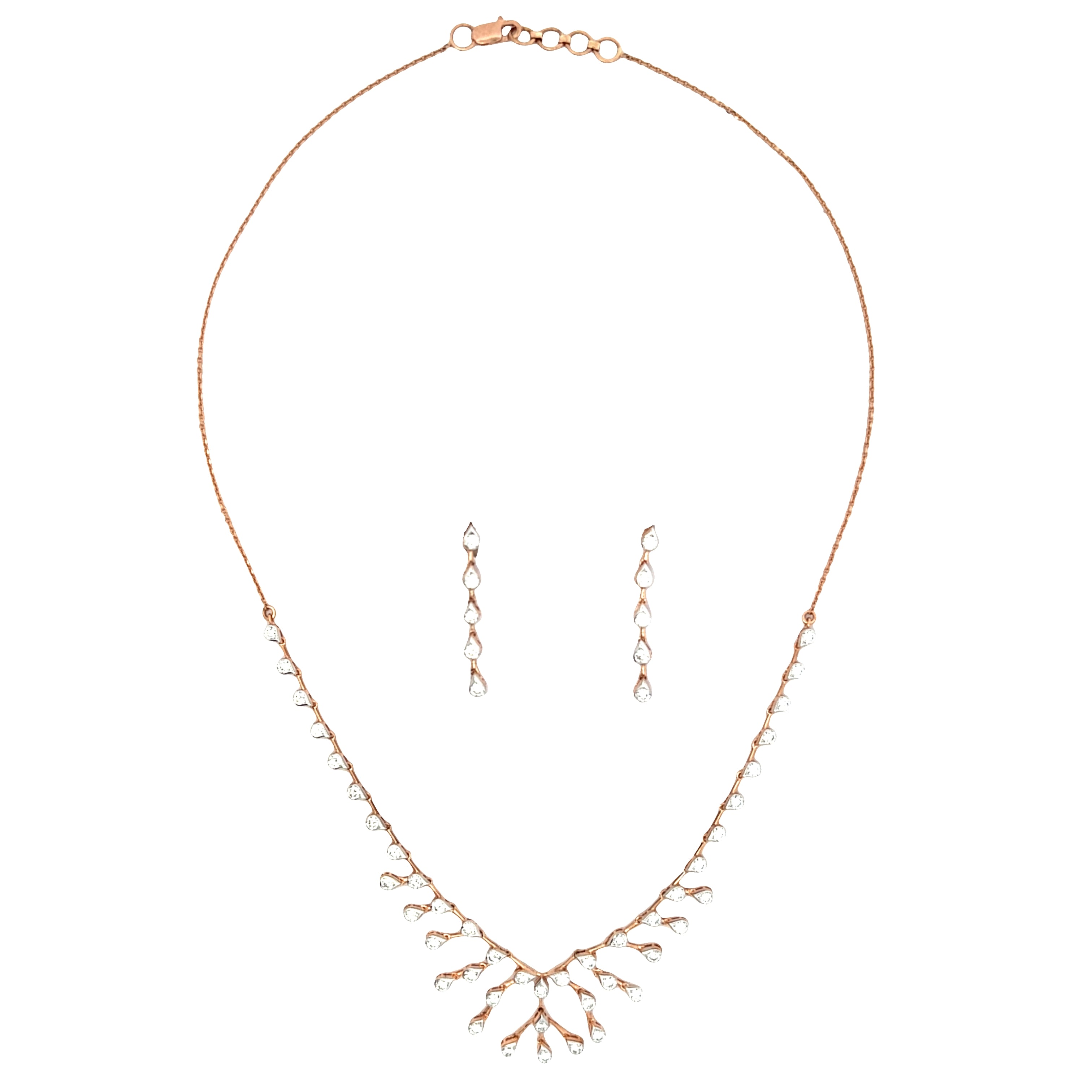 9K Lab Grown Diamond Necklace Set