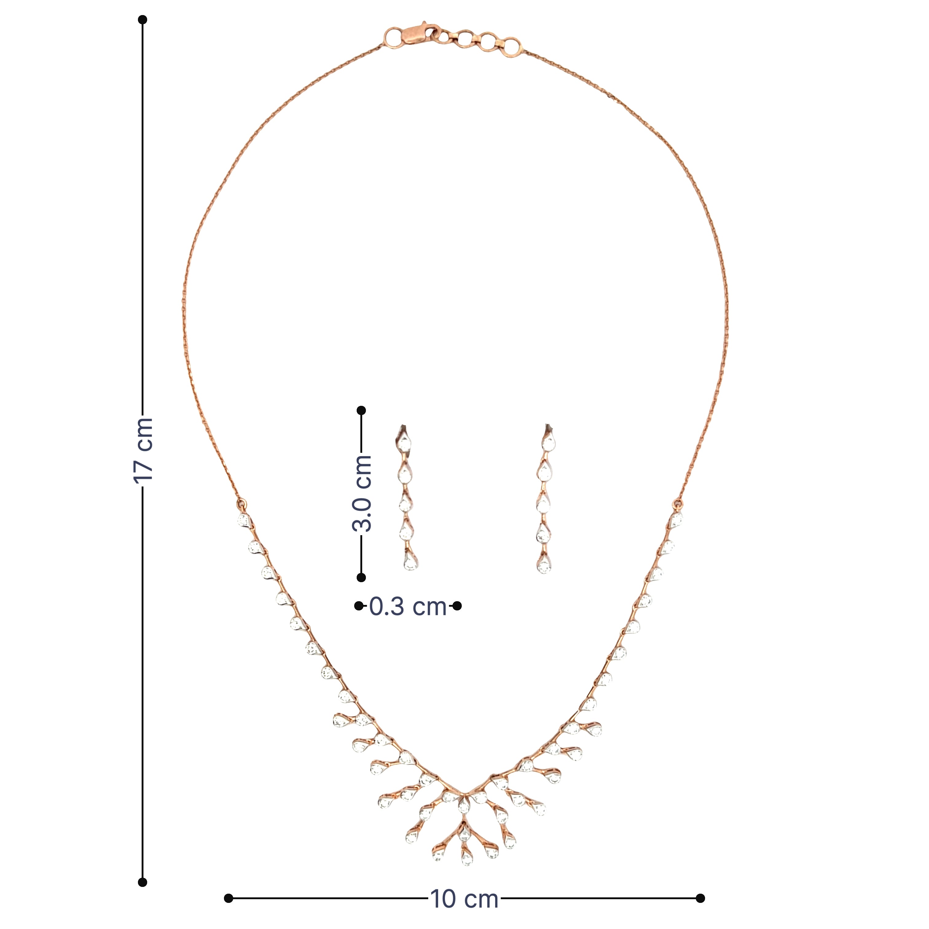 9K Lab Grown Diamond Necklace Set