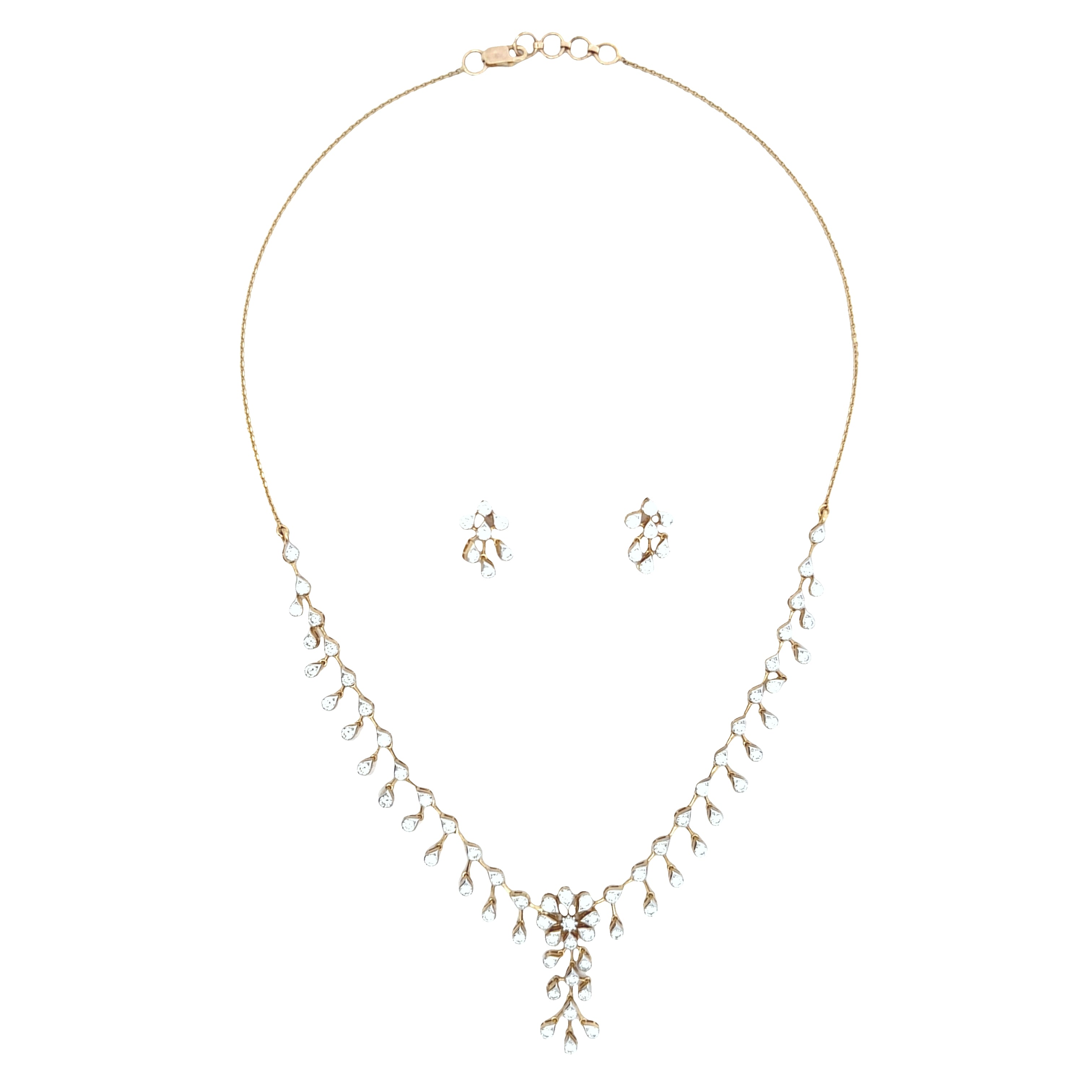 9K Lab Grown Diamond Necklace Set