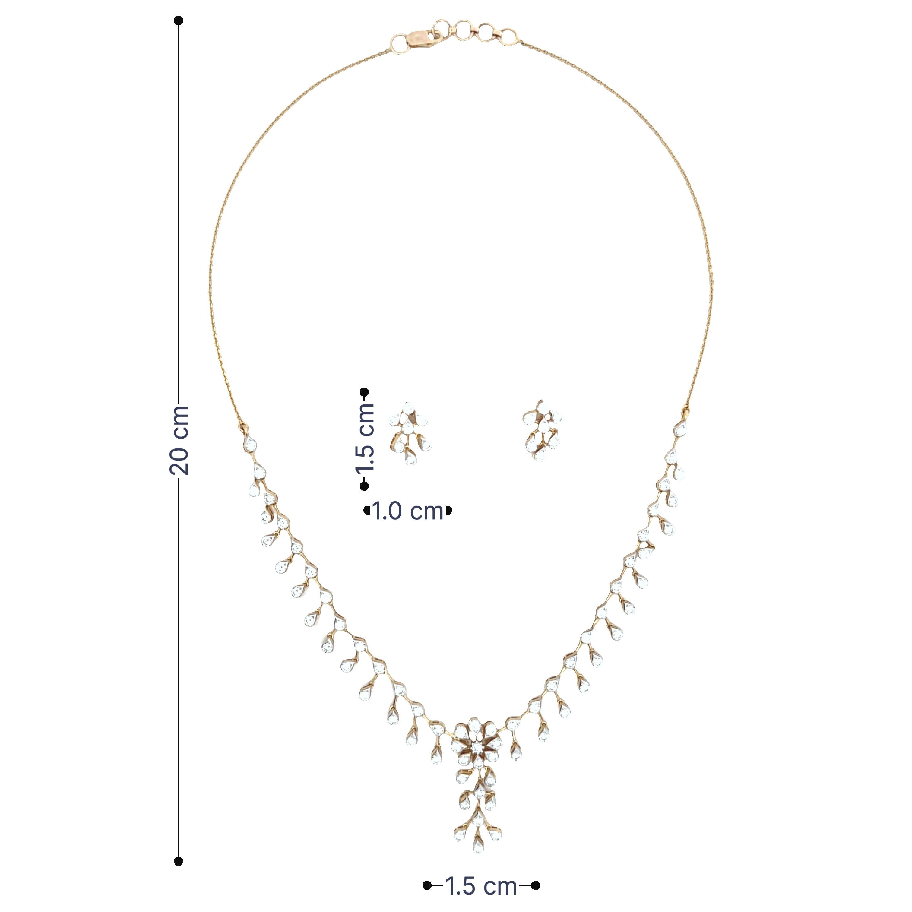 9K Lab Grown Diamond Necklace Set