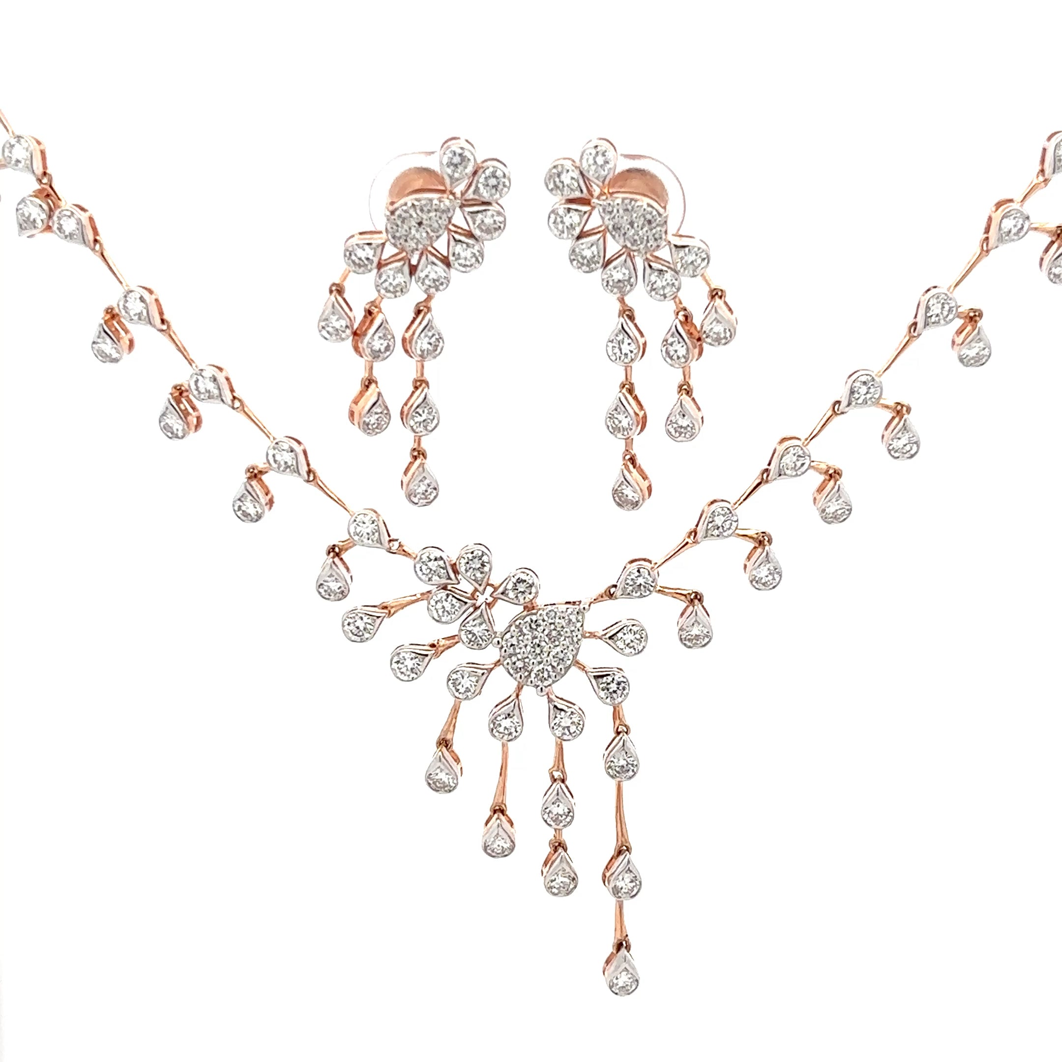 9K Lab Grown Diamond Necklace Set